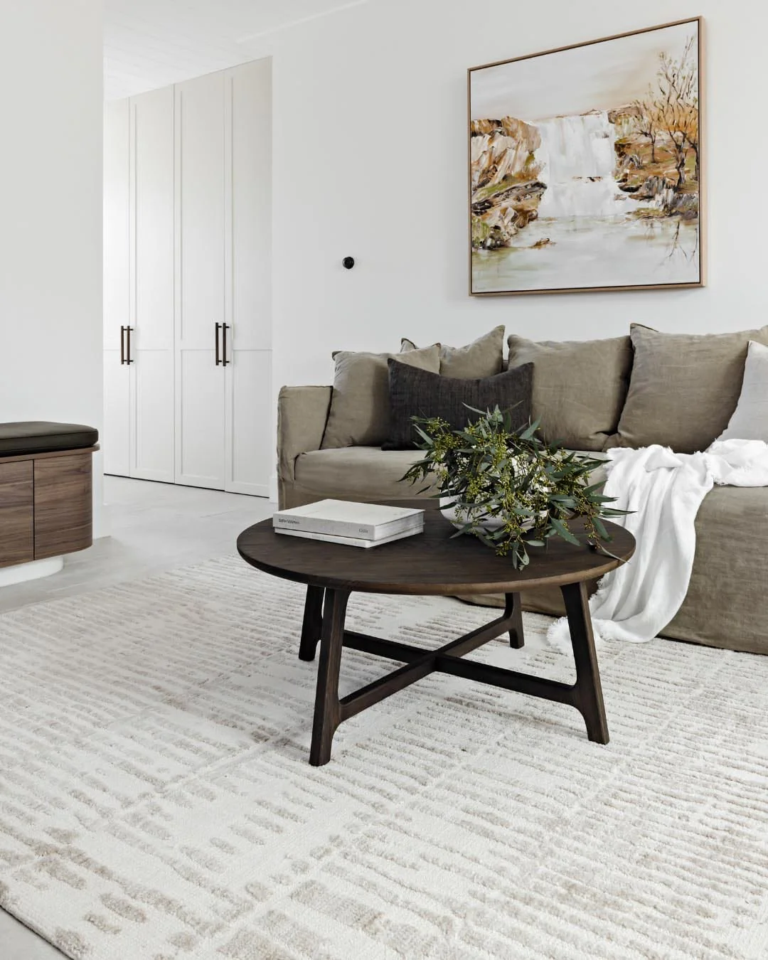 Nahba Ivory And Cream Textured Tribal Rug - Image 6