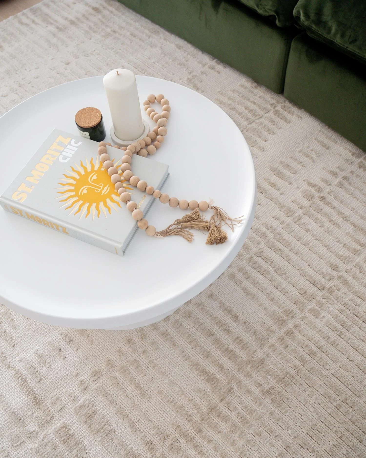Nahba Ivory And Cream Textured Tribal Rug - Image 7