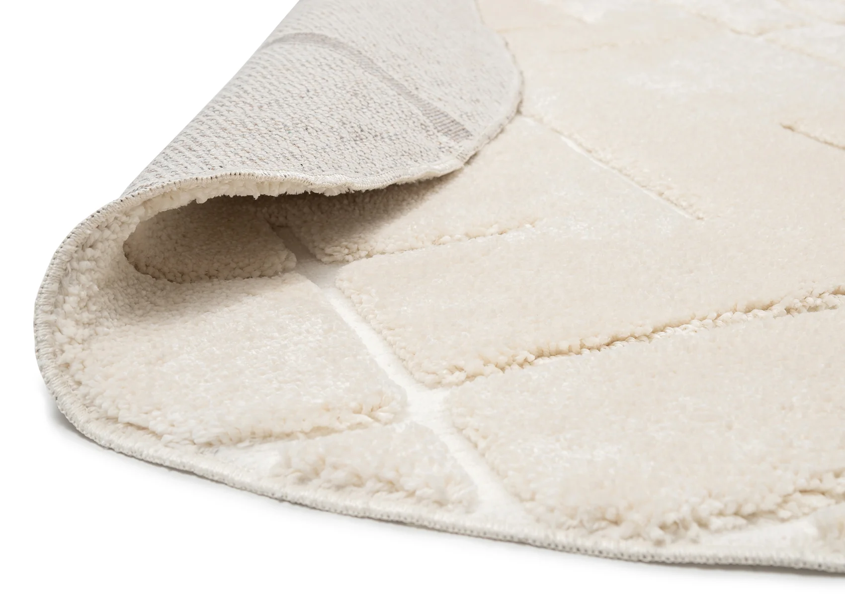 Nalu Ivory Geometric Round Rug - Image 5