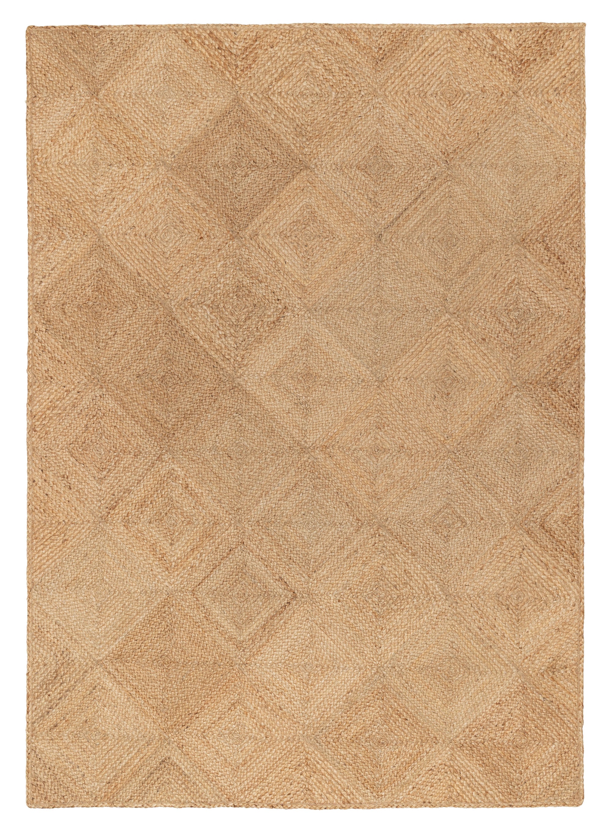 Nashira Natural Brown Diamond Jute Rug
