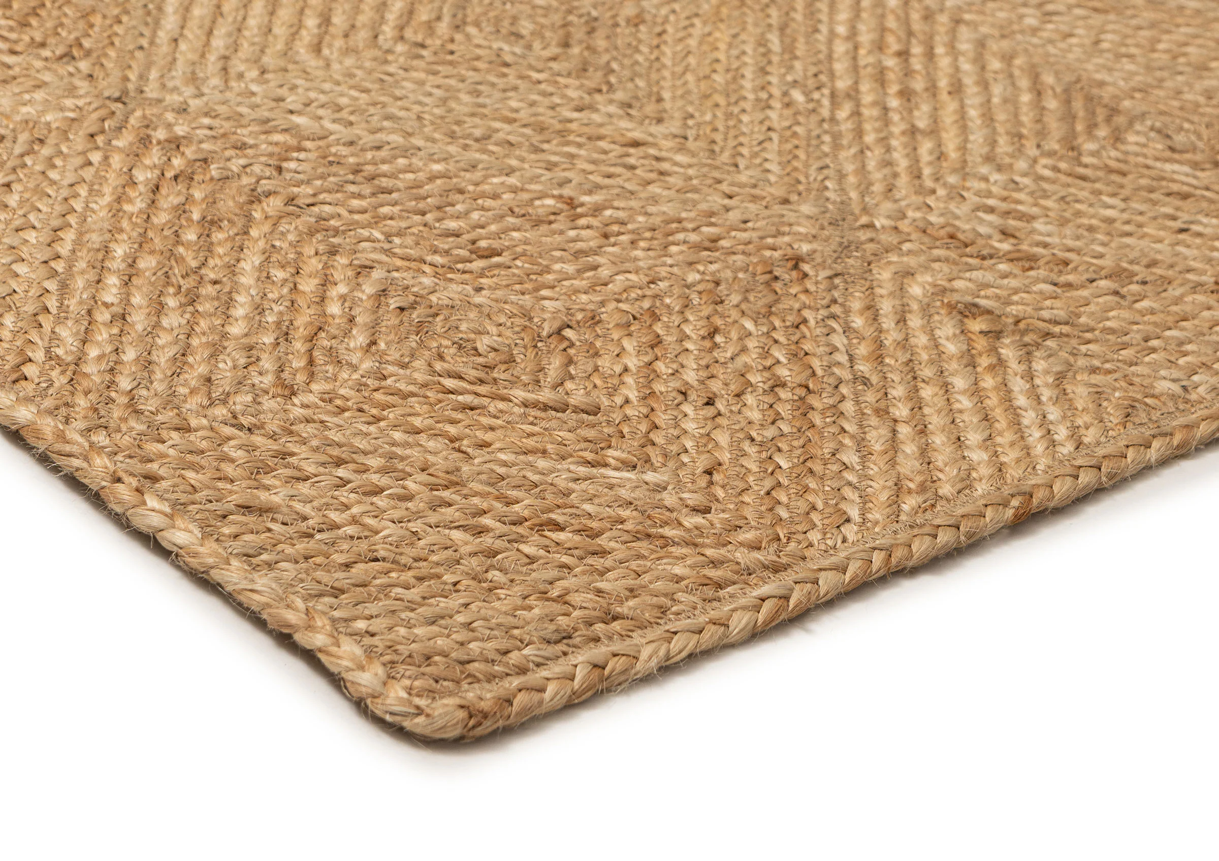 Nashira Natural Brown Diamond Jute Rug - Image 2