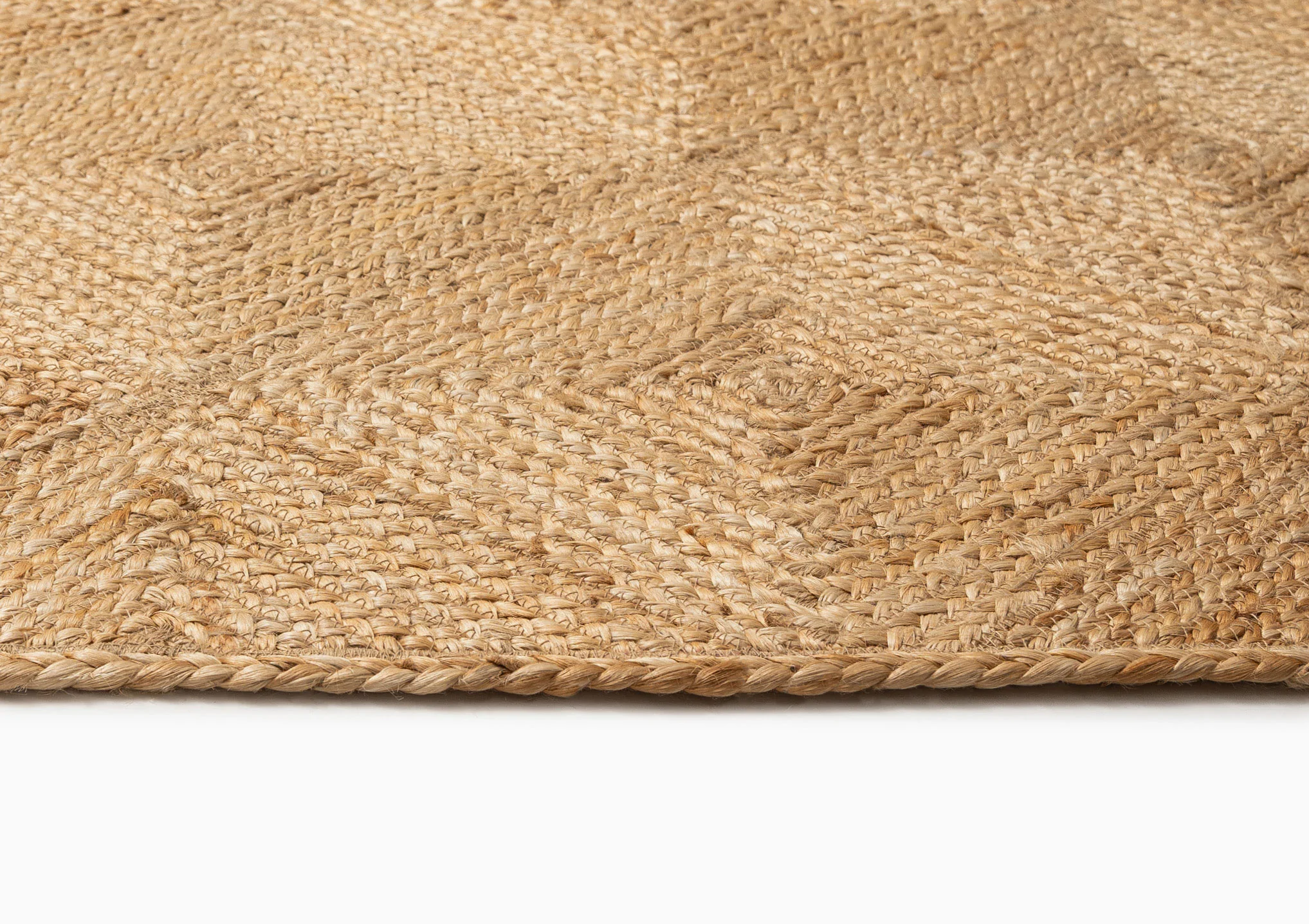 Nashira Natural Brown Diamond Jute Rug - Image 3
