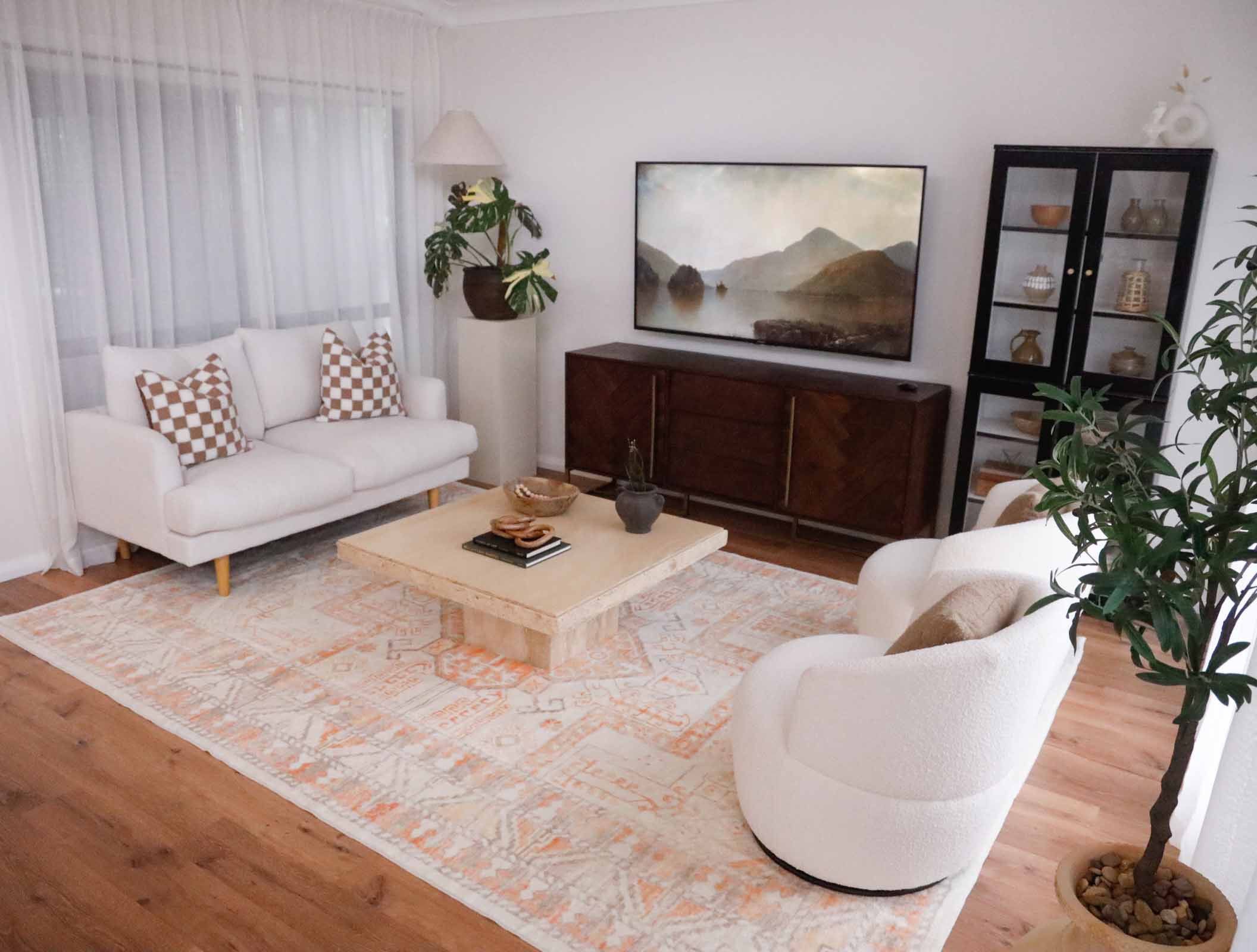 Natalya Orange and Cream Transitional Washable Rug - Image 14
