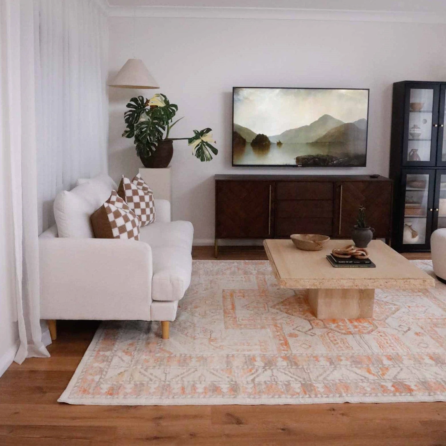 Natalya Orange and Cream Transitional Washable Rug - Image 15