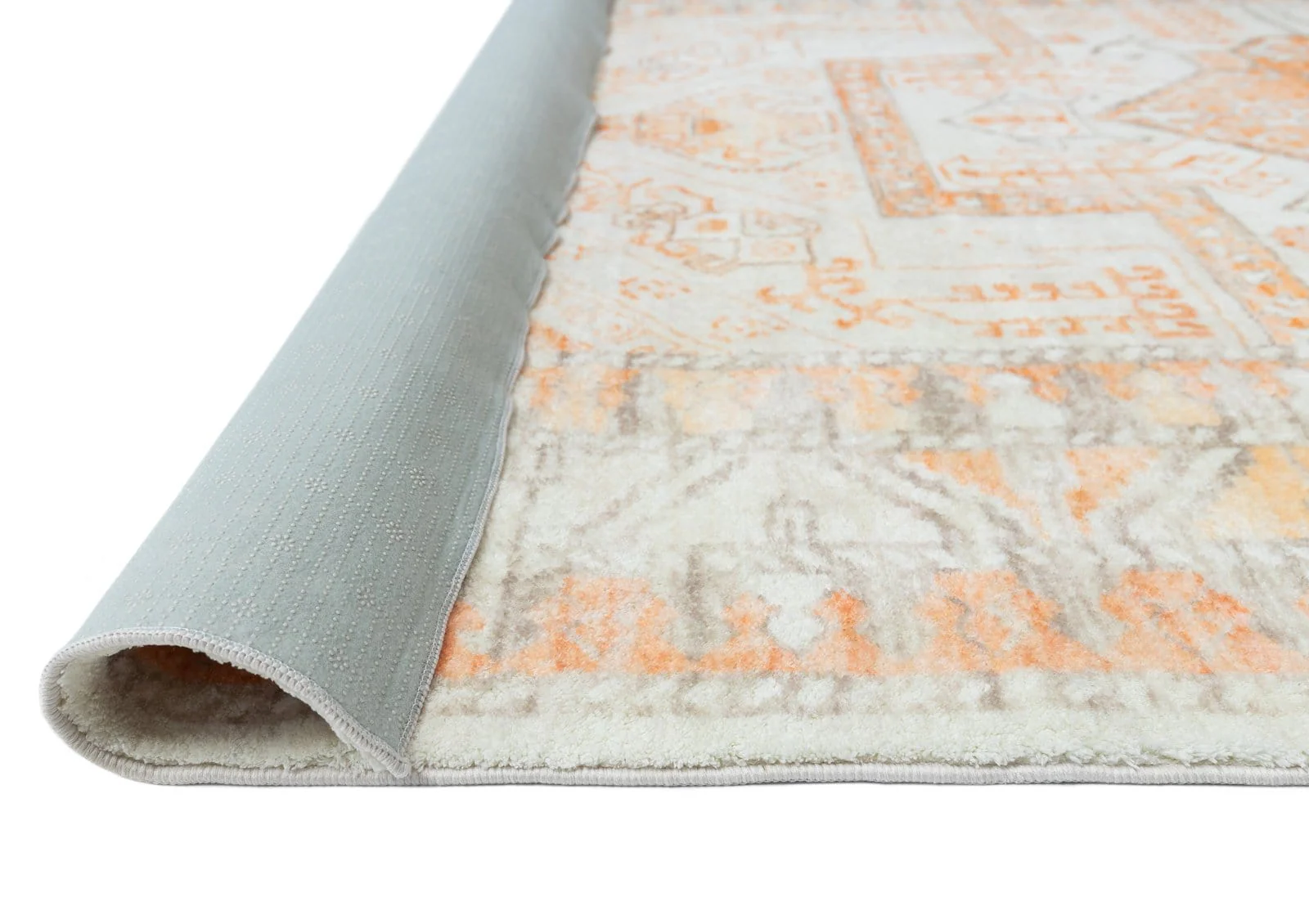 Natalya Orange and Cream Transitional Washable Rug - Image 19