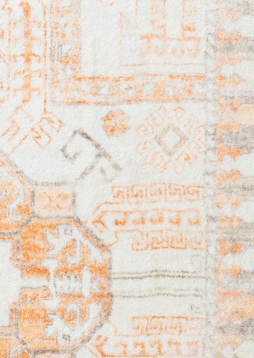 Natalya Orange and Cream Transitional Washable Rug - Image 20