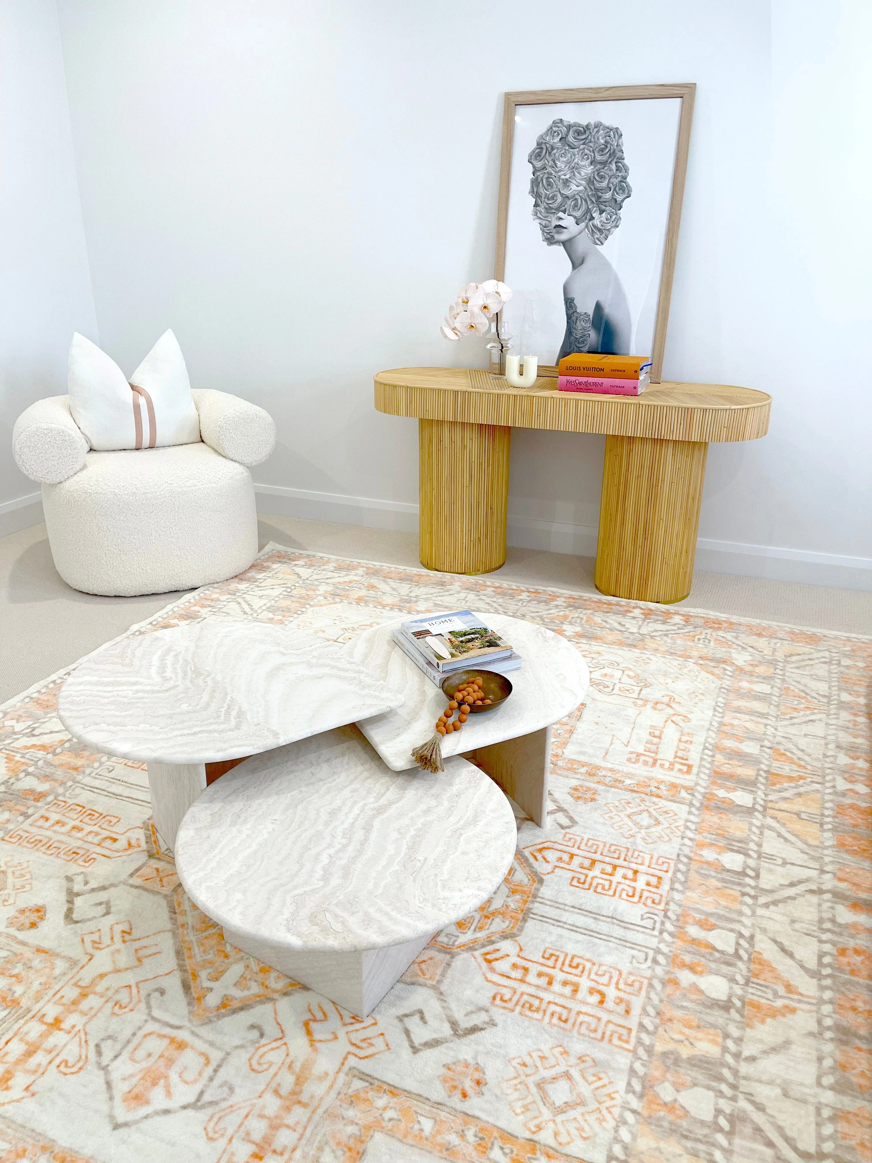 Natalya Orange and Cream Transitional Washable Rug - Image 5