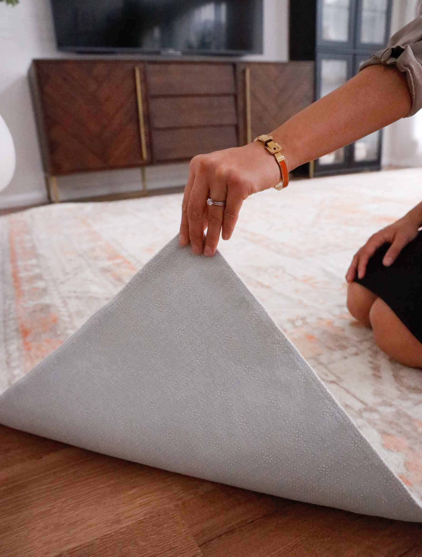 Natalya Orange and Cream Transitional Washable Rug - Image 7