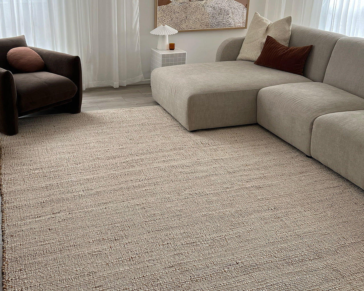 Naveya Natural Flatweave Jute and Cotton Rug - Image 9