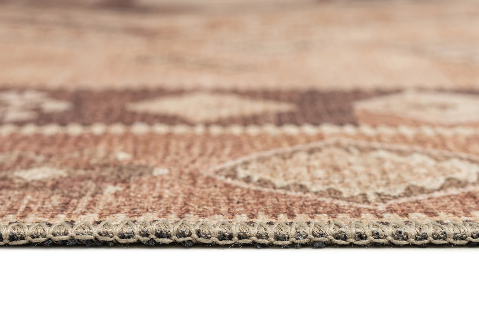Necha Beige and Brown Tribal Washable Rug - Image 11