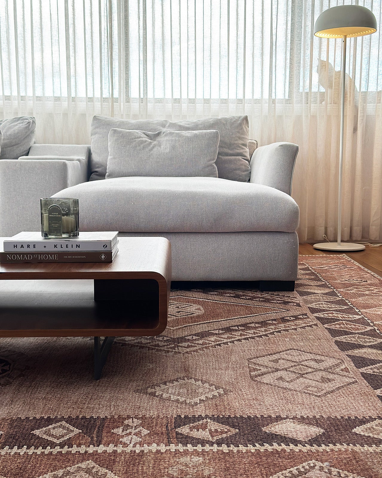 Necha Beige and Brown Tribal Washable Rug - Image 5