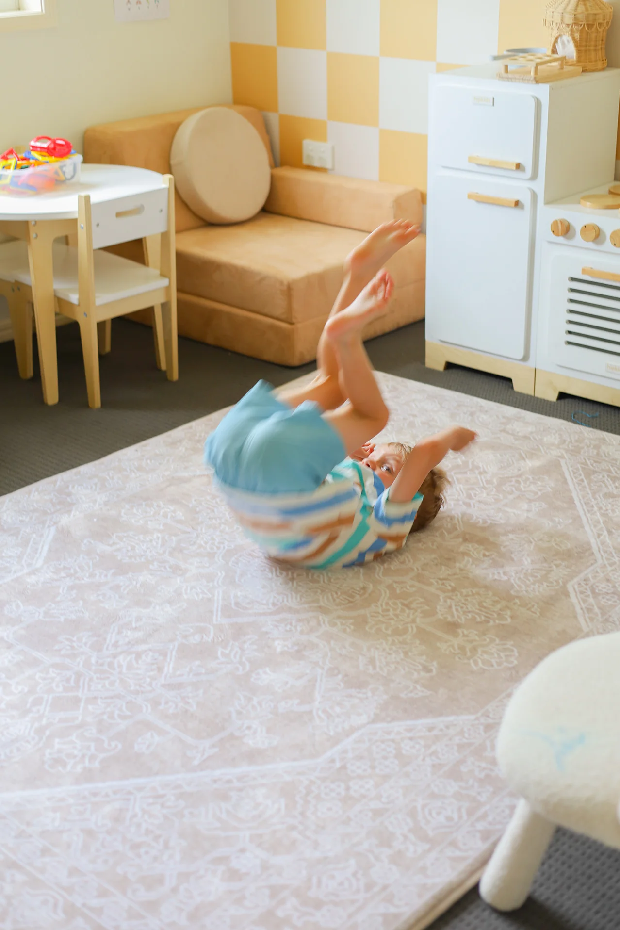 Neci Neutral Cream Plush Rollie Pollie Playmat - Image 4