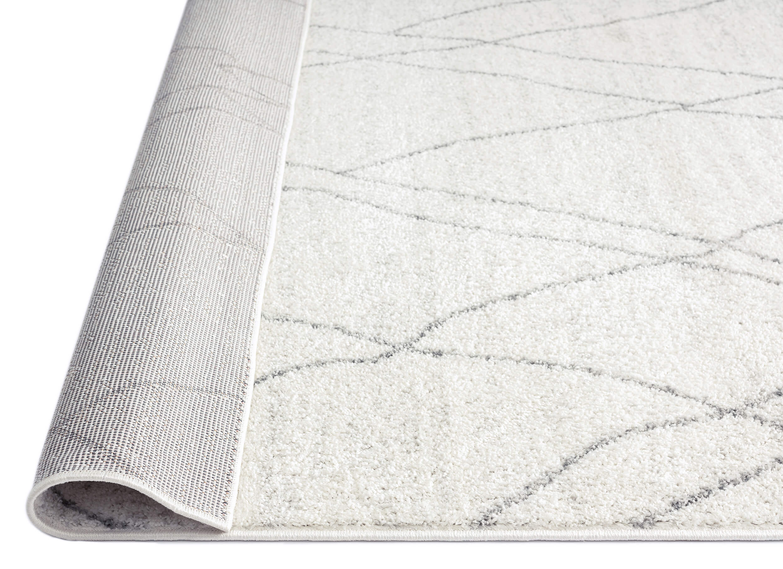 Neera Grey and Ivory Abstract Diamond Rug - Image 8