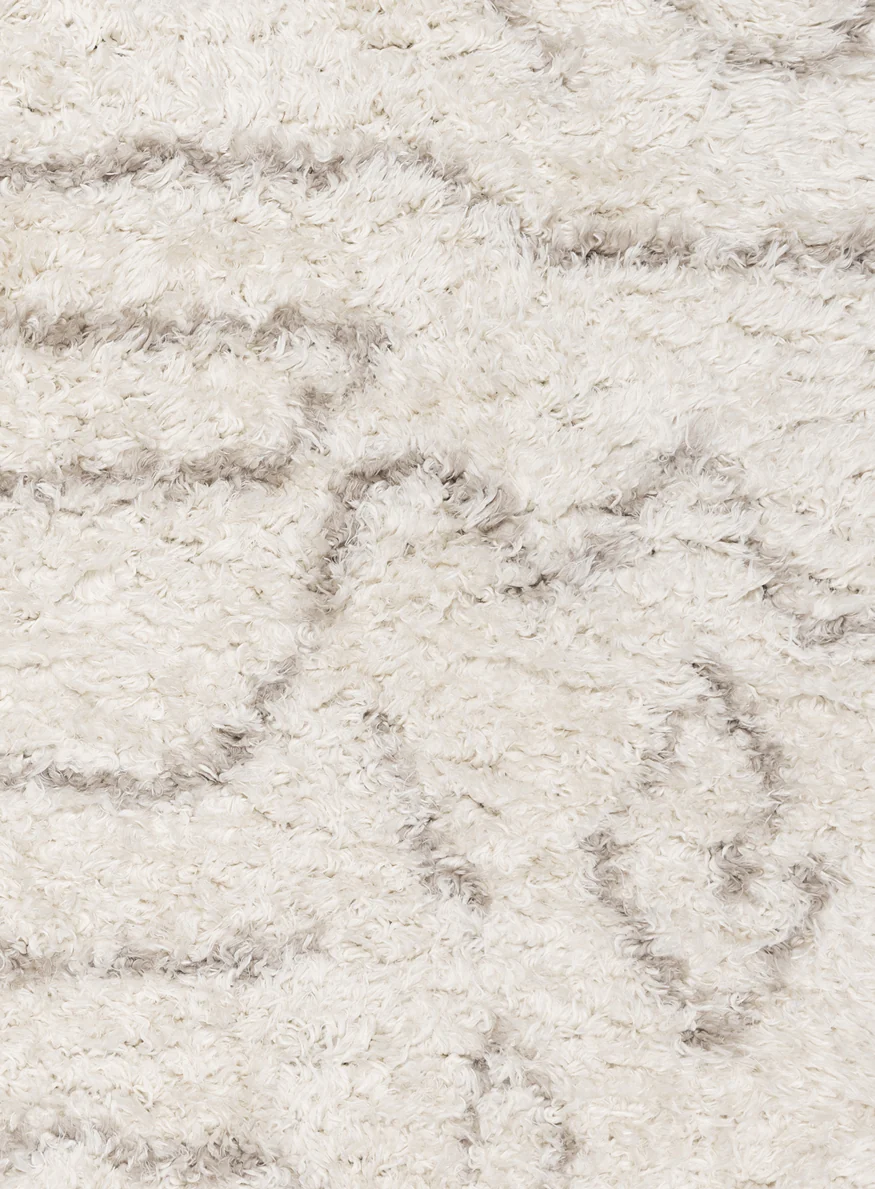 Neriza Cream & Beige Tribal Shag Rug - Image 10