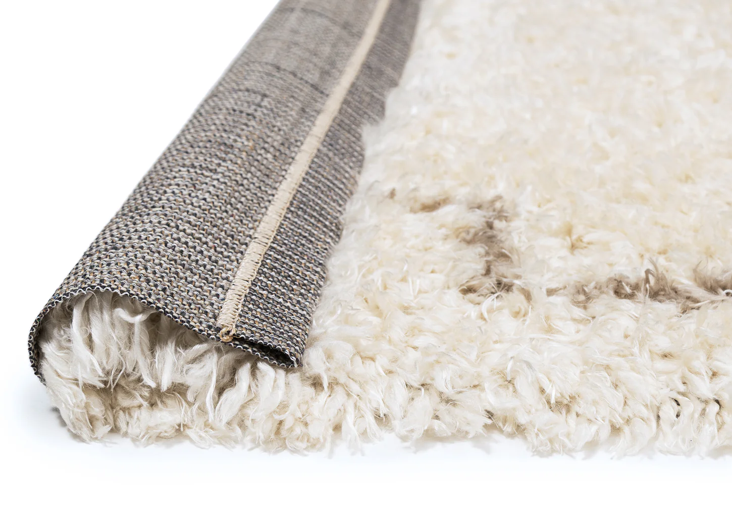 Neriza Cream & Beige Tribal Shag Rug - Image 9