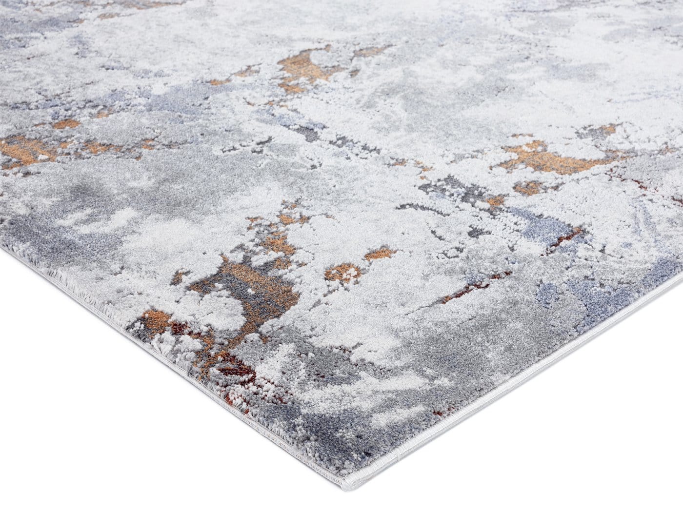 Neve Blue Grey and Bronze Transitional Motif Rug - Image 11