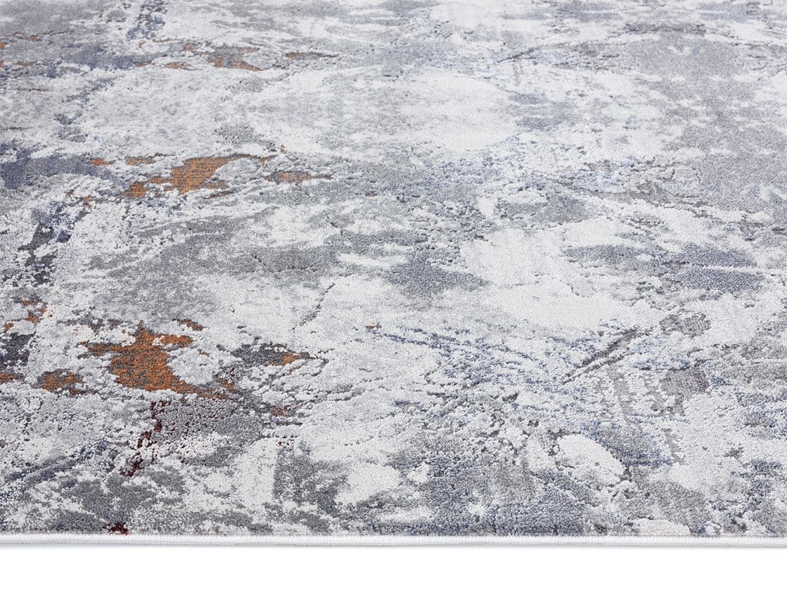 Neve Blue Grey and Bronze Transitional Motif Rug - Image 12
