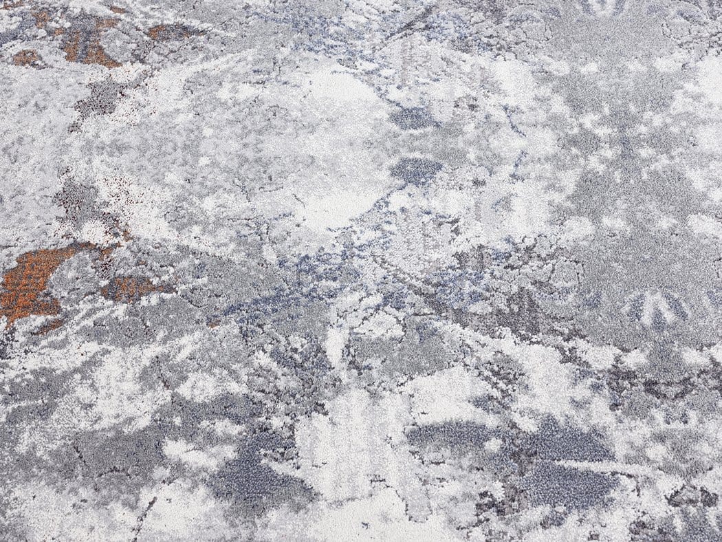 Neve Blue Grey and Bronze Transitional Motif Rug - Image 14