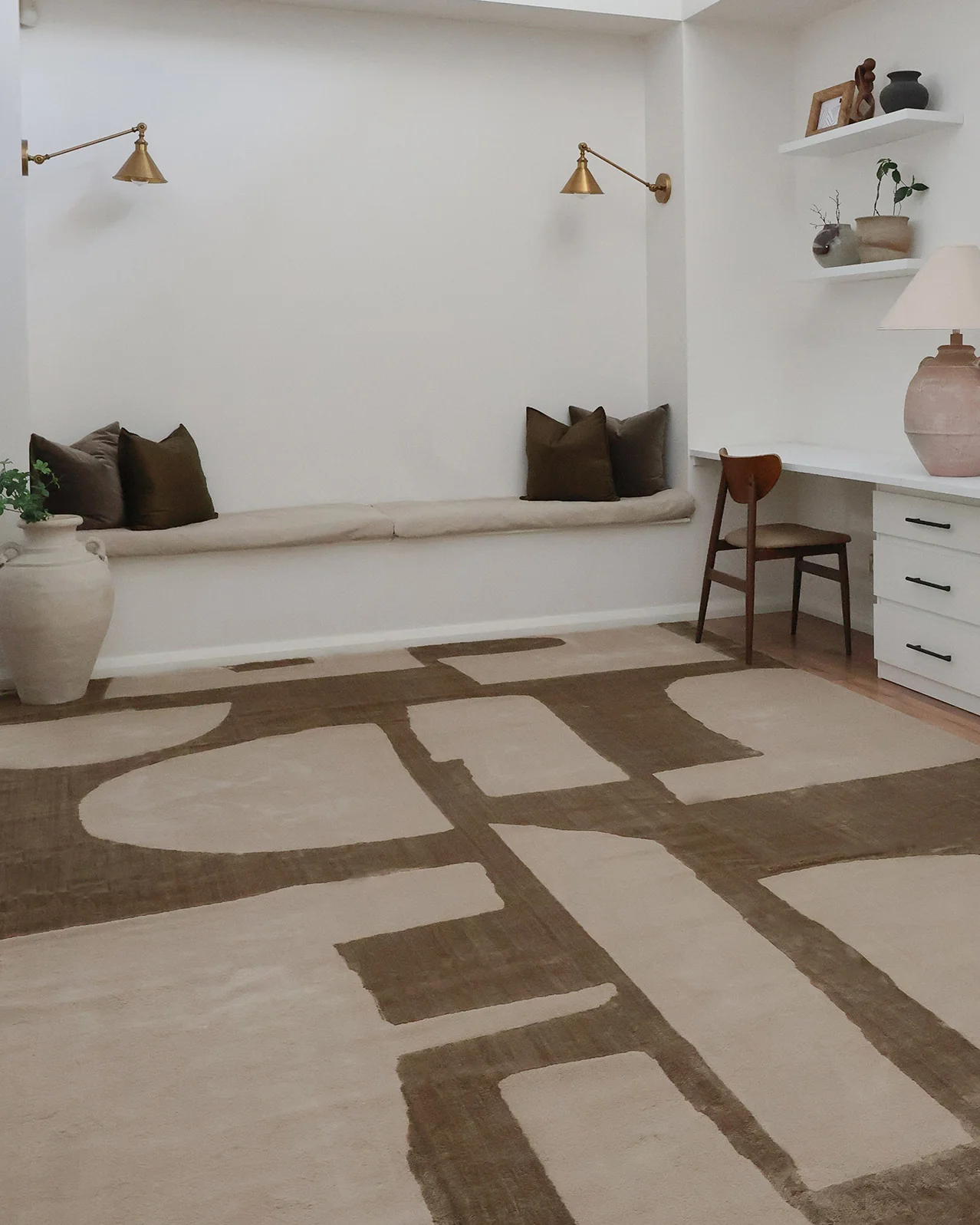 Nezar Brown Geometric Rug - Image 2