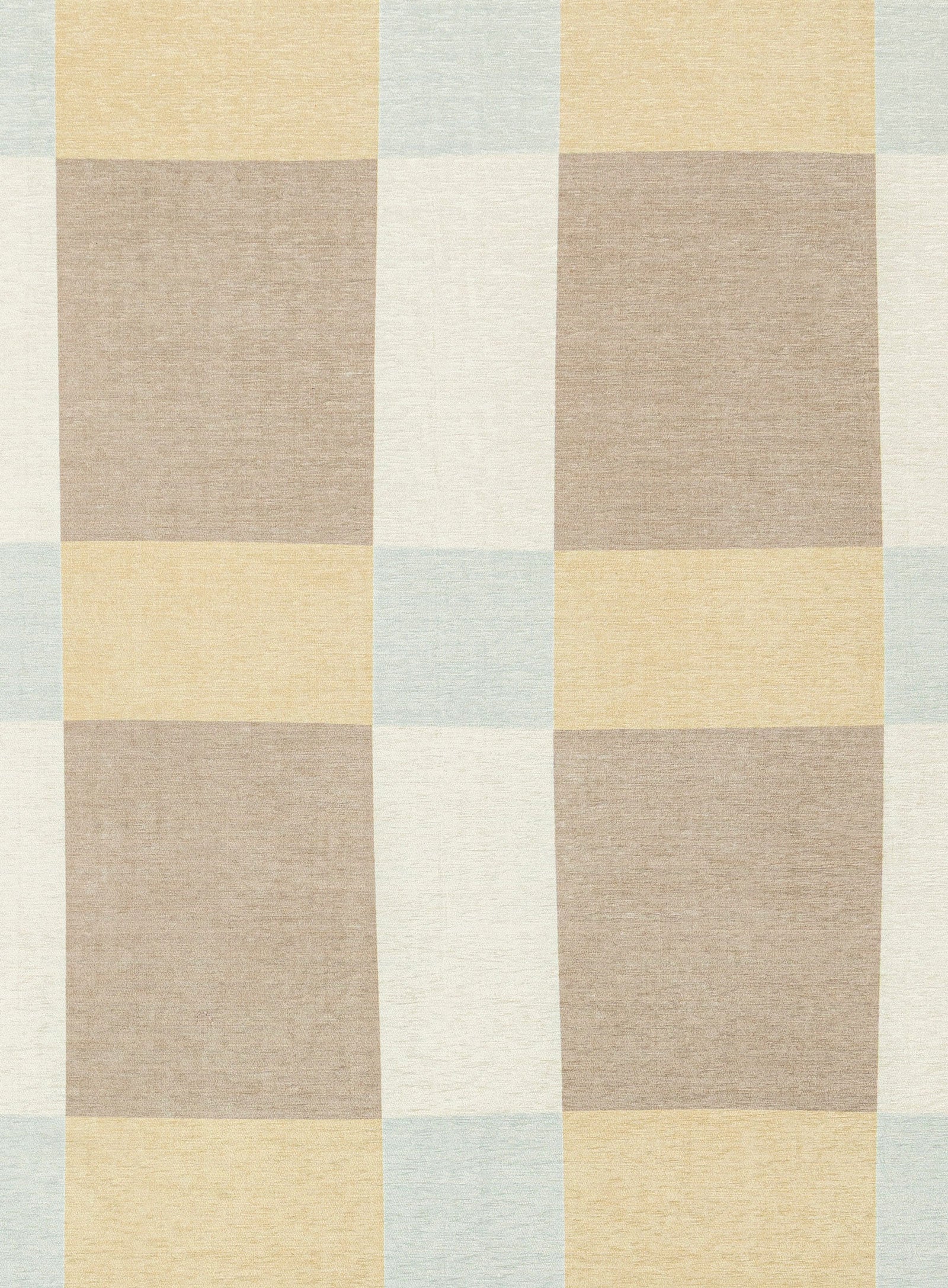 Nice Beige Sand and Sky Blue Checkered Indoor Outdoor Rug - Image 10