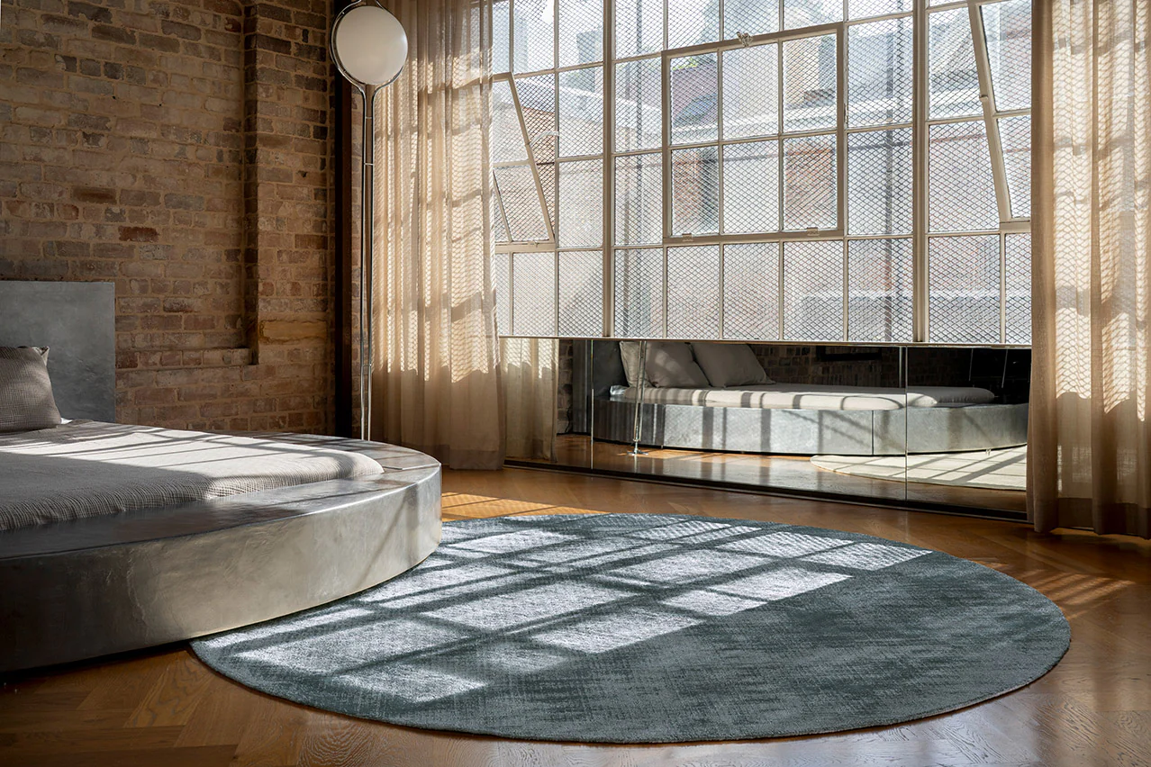 Nico Turquoise Handwoven Round Rug - Image 3