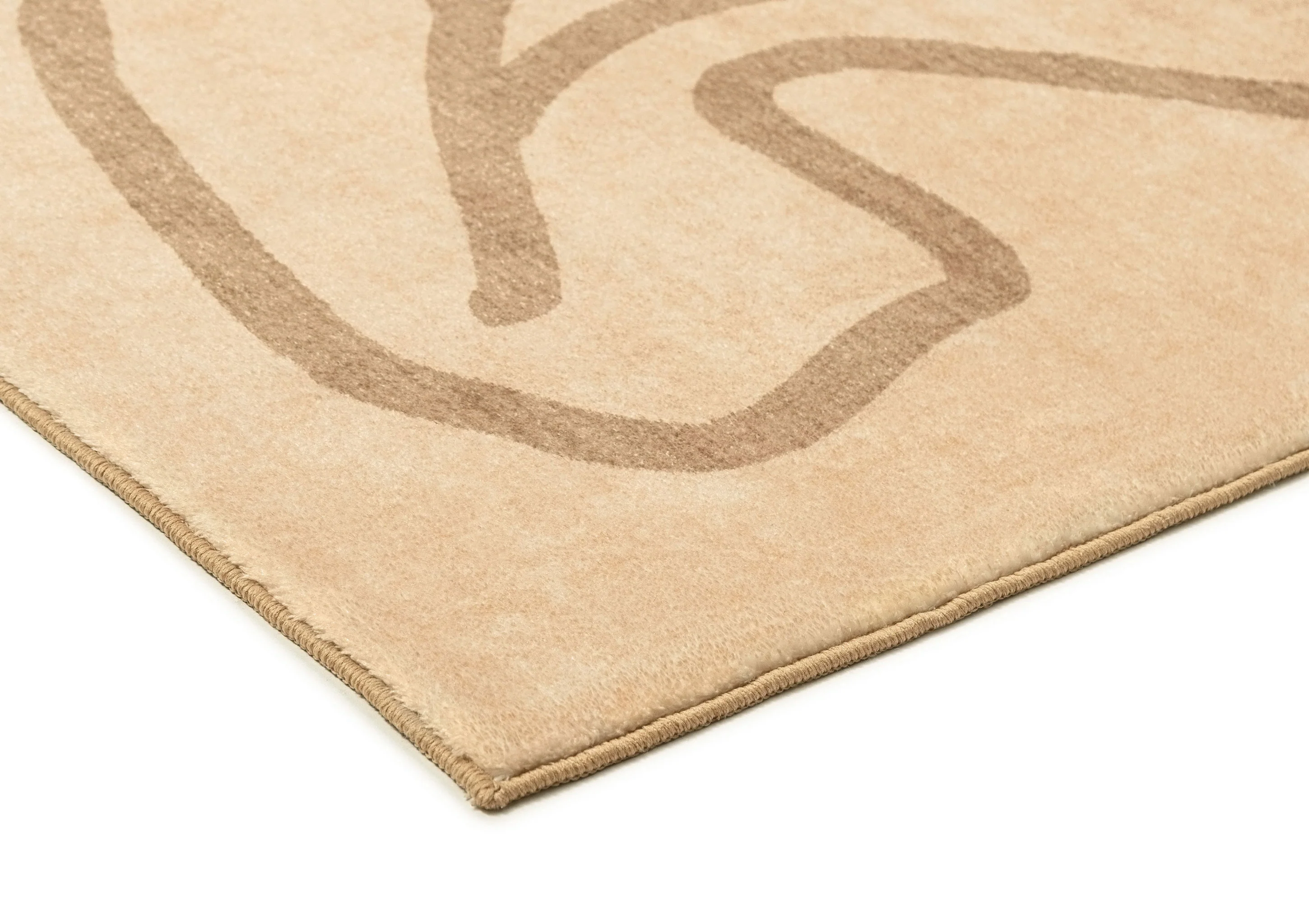 Nihal Beige Hand Drawn Washable Rug - Image 5