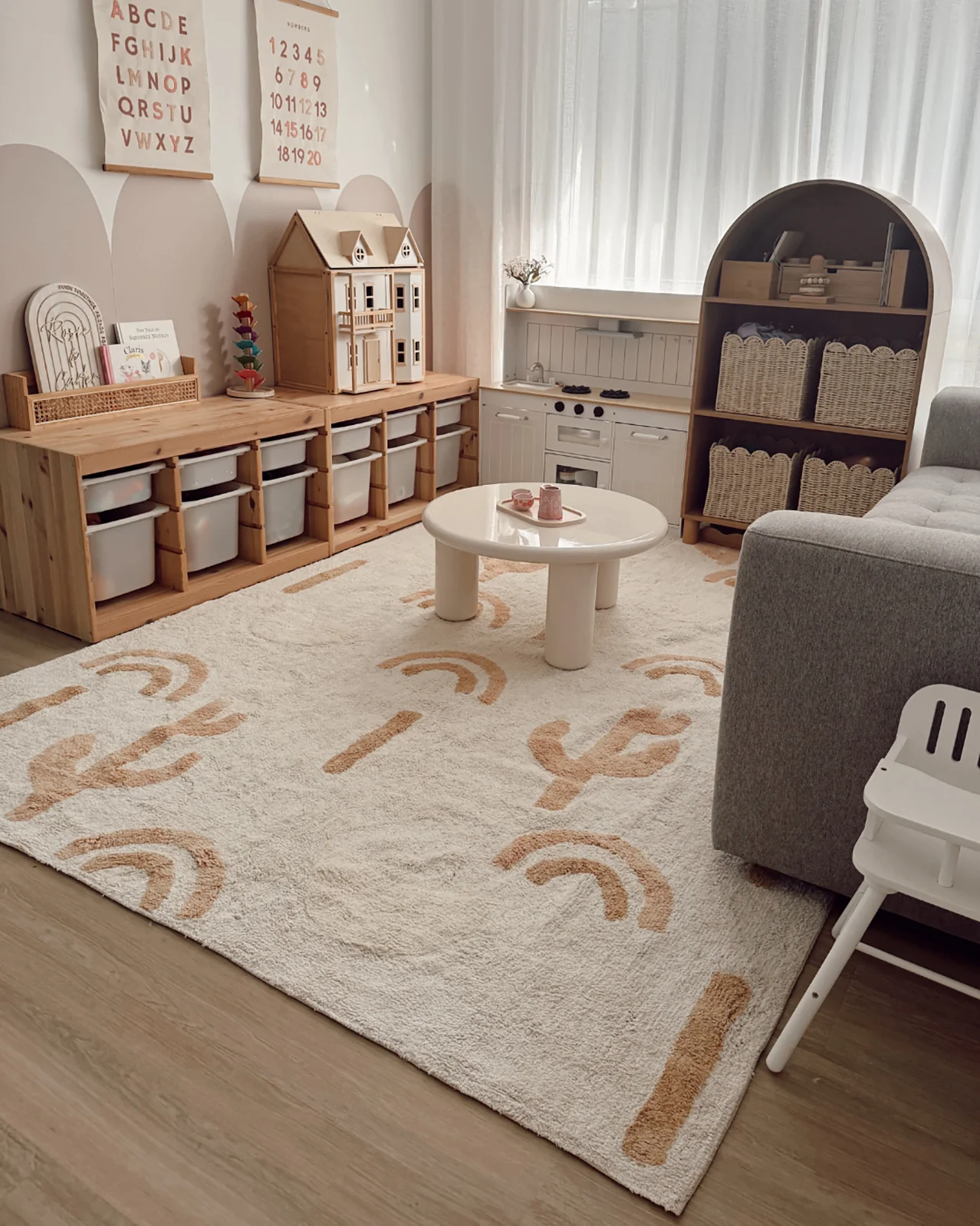 Nikita Peach Brown Desert Cotton Washable Rug - Image 2