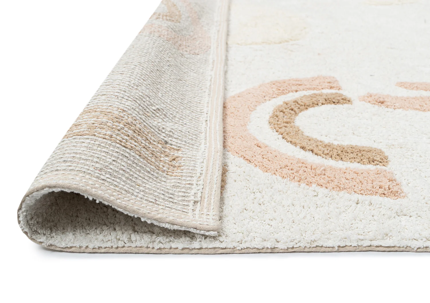 Nikita Peach Brown Desert Cotton Washable Rug - Image 8