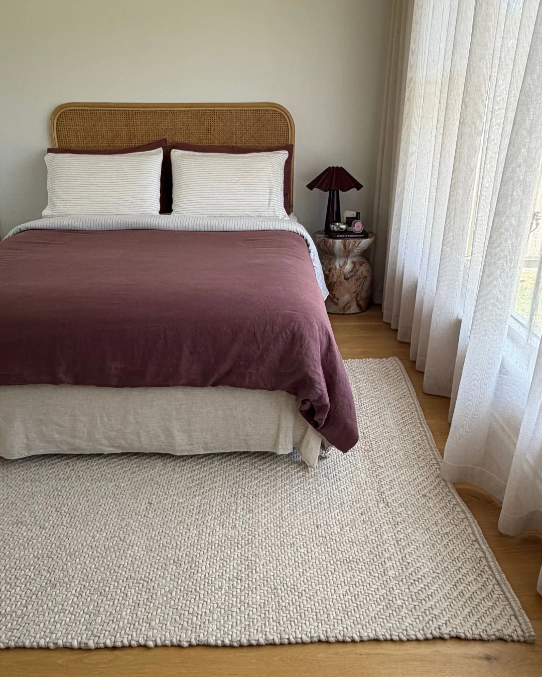 Noemie Cream and Beige Chunky Wool Rug - Image 2