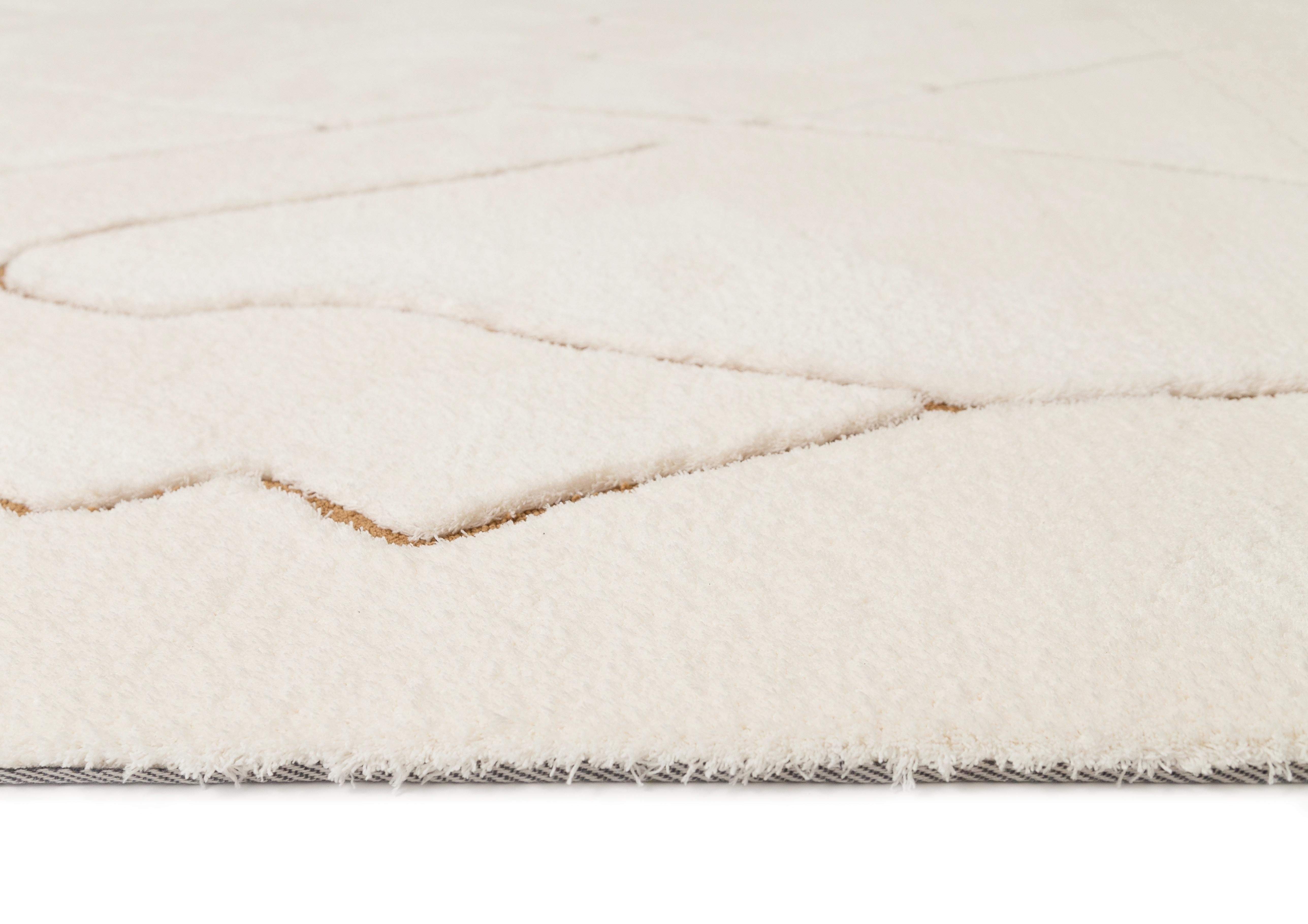 Nyla Cream and Gold Tribal Shag Rug - Image 15