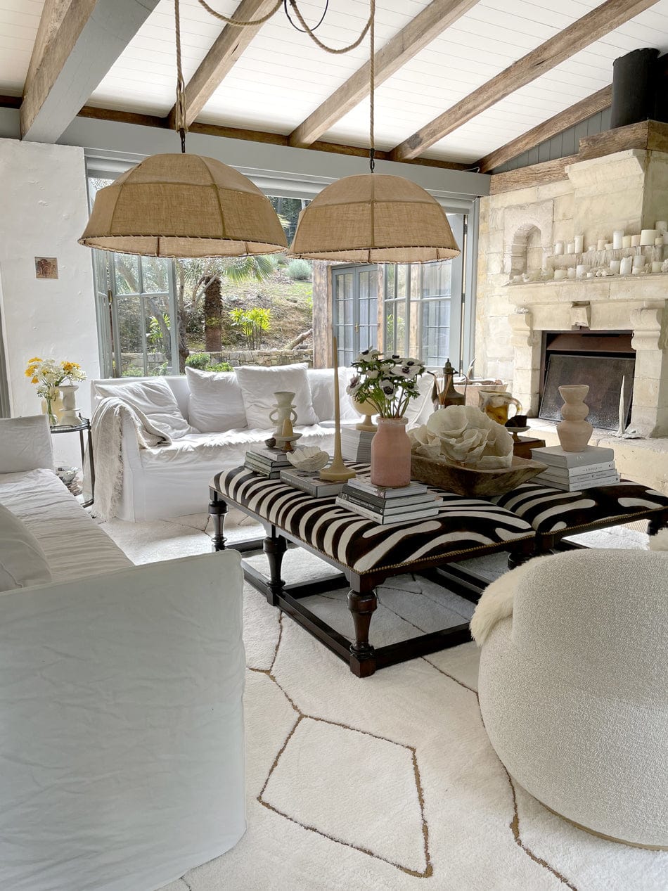 Nyla Cream and Gold Tribal Shag Rug - Image 8