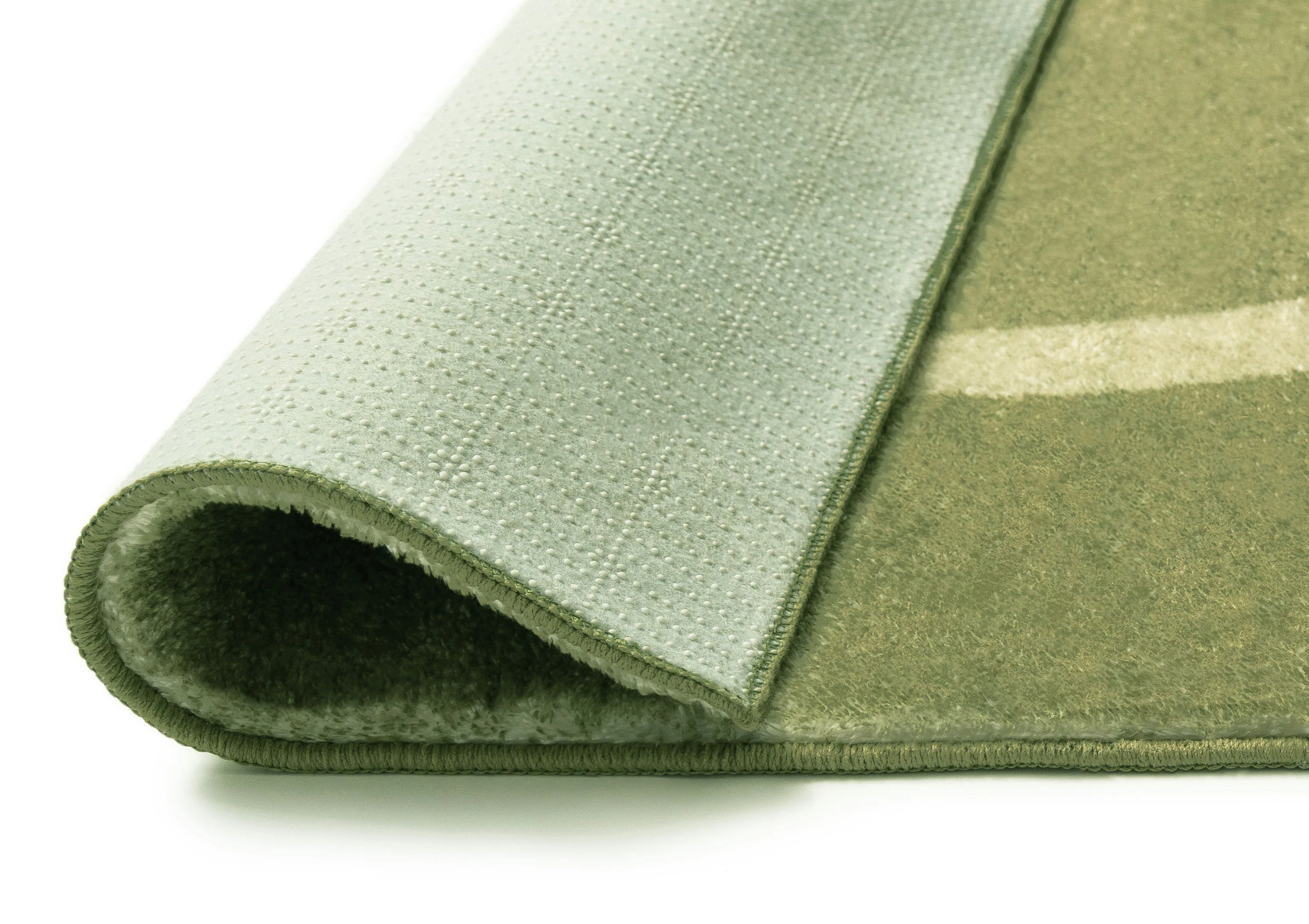 Odessa Green and Light Green Abstract Washable Rug - Image 4