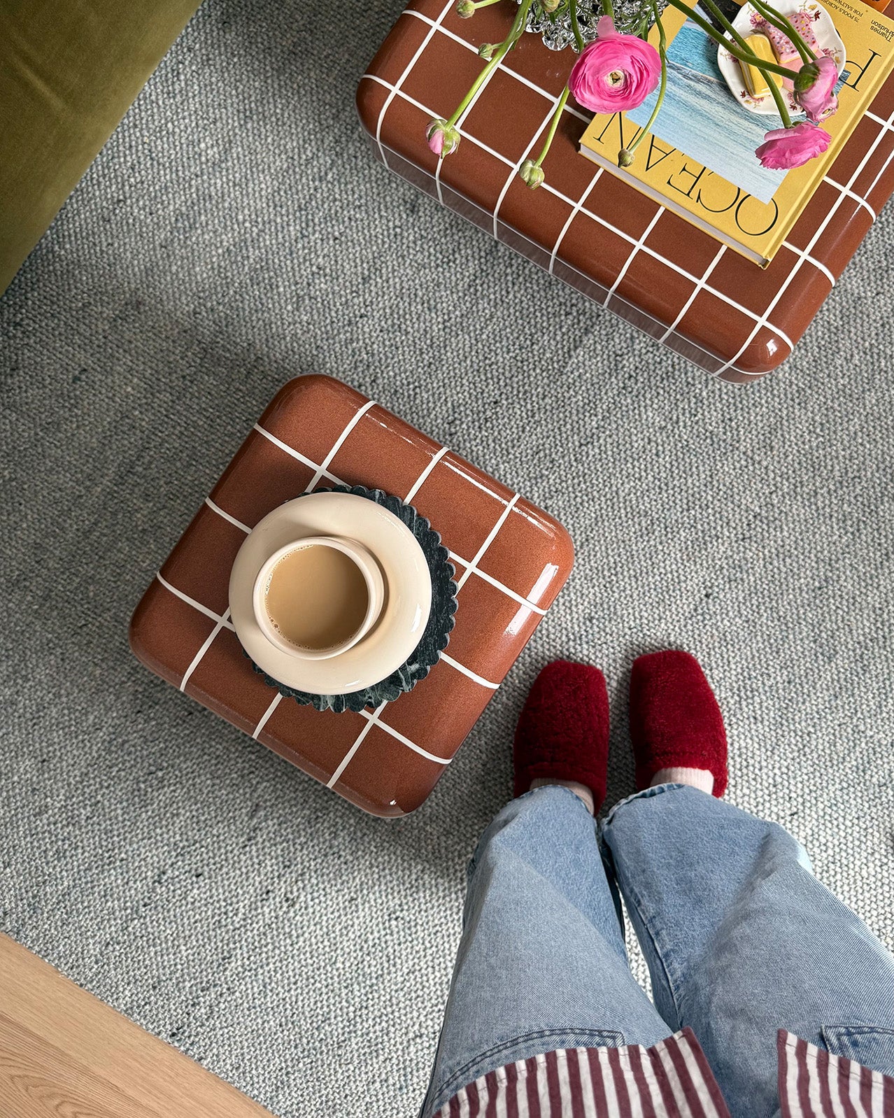 Odielle Blue Handmade Wool Rug - Image 4