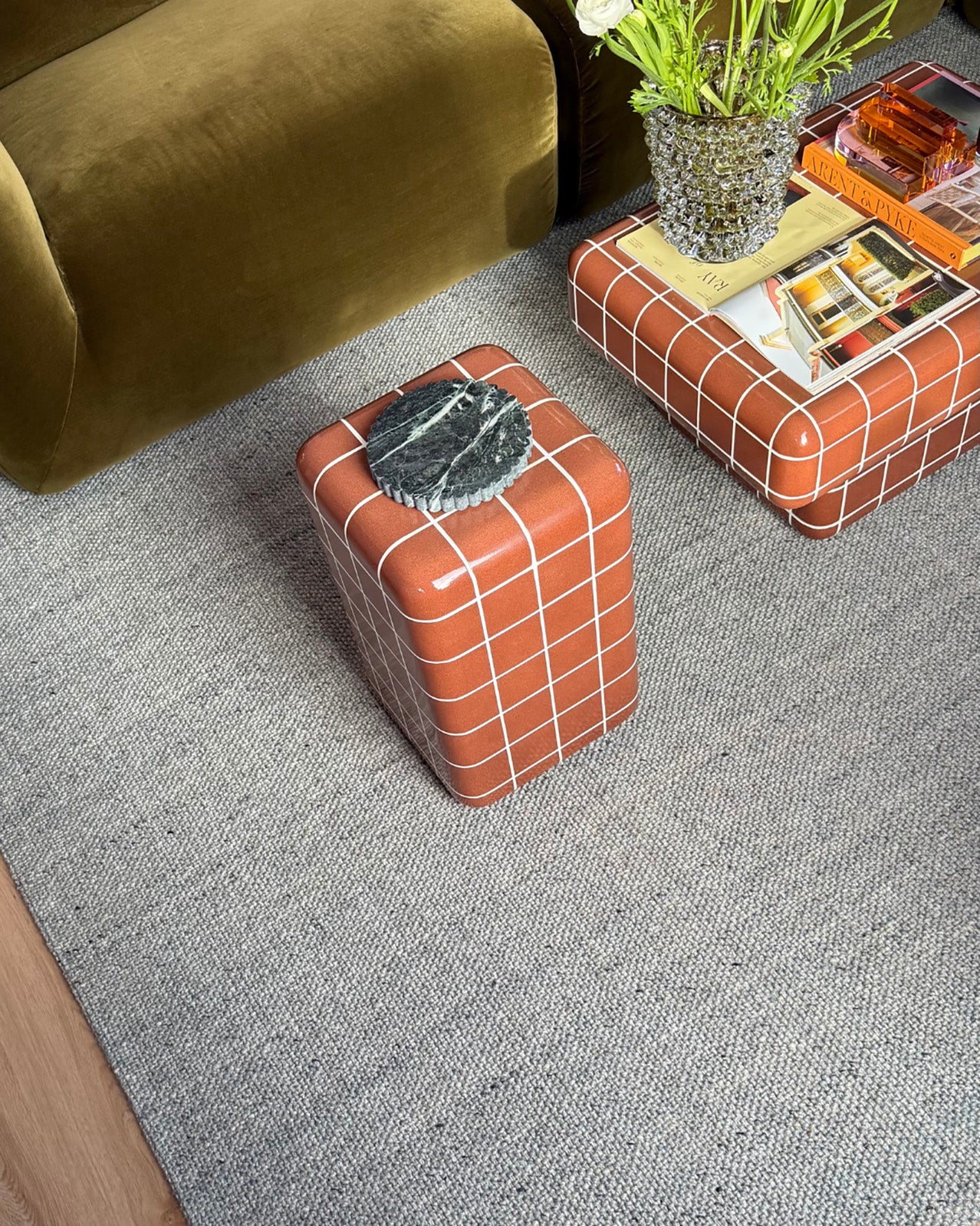 Odielle Blue Handmade Wool Rug - Image 5