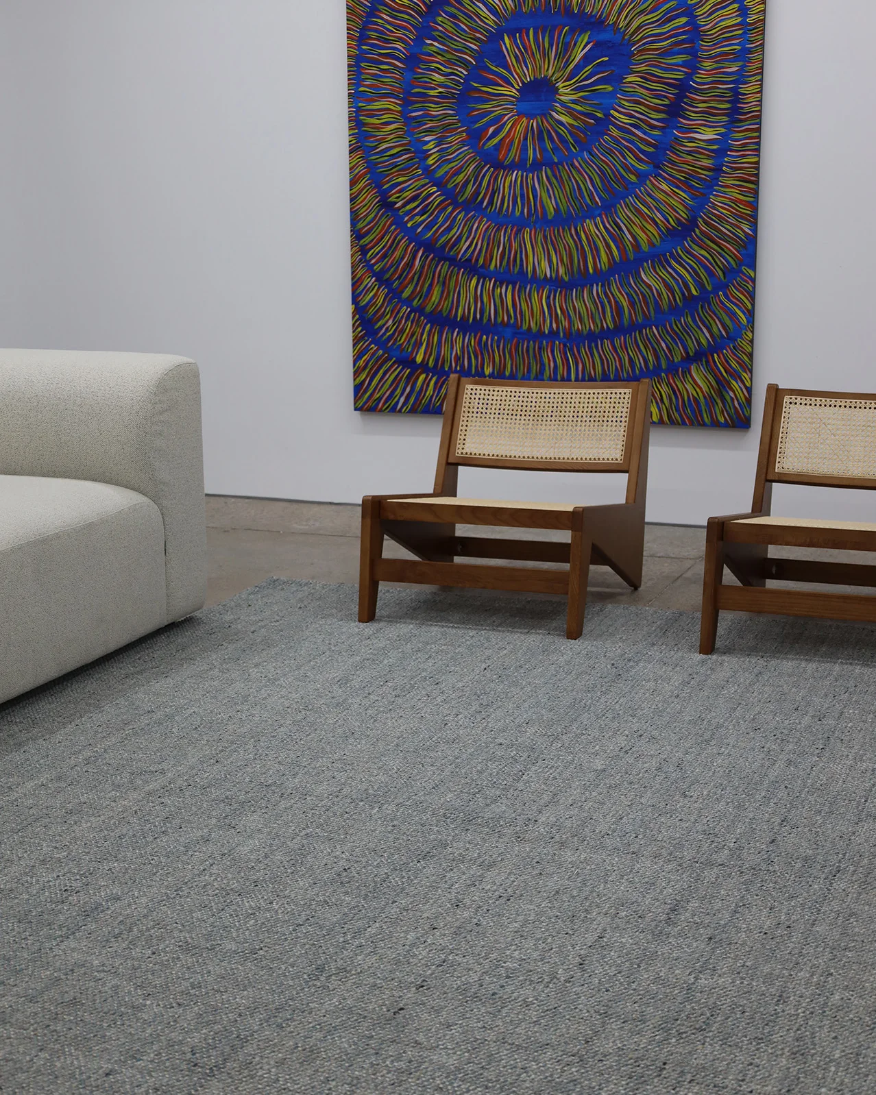Odielle Blue Handmade Wool Rug - Image 8