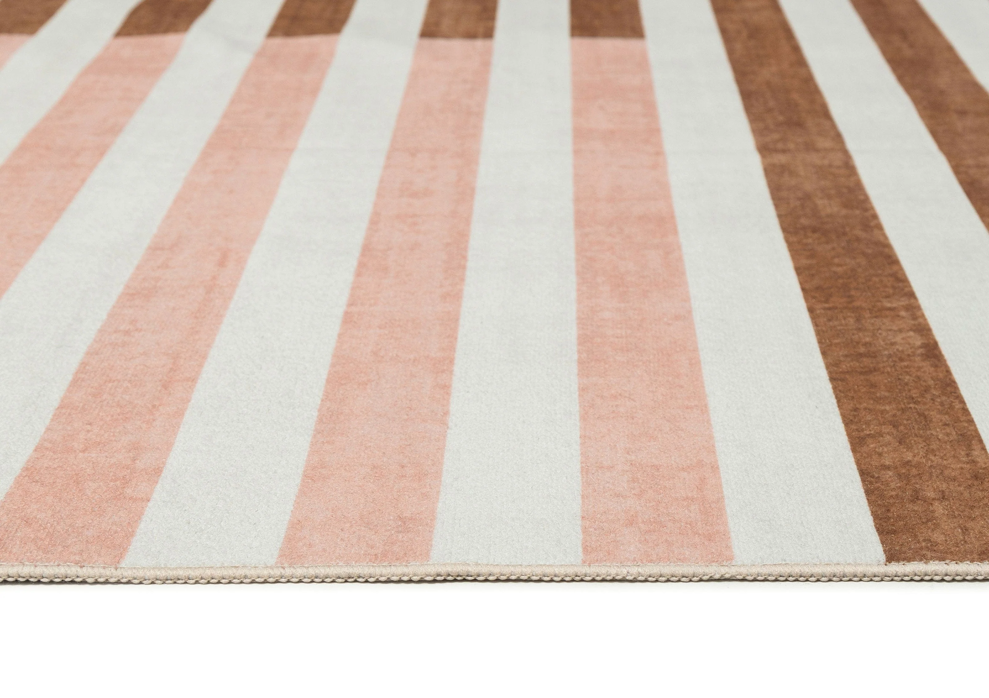Okino Pink and Brown Washable Rug - Image 9