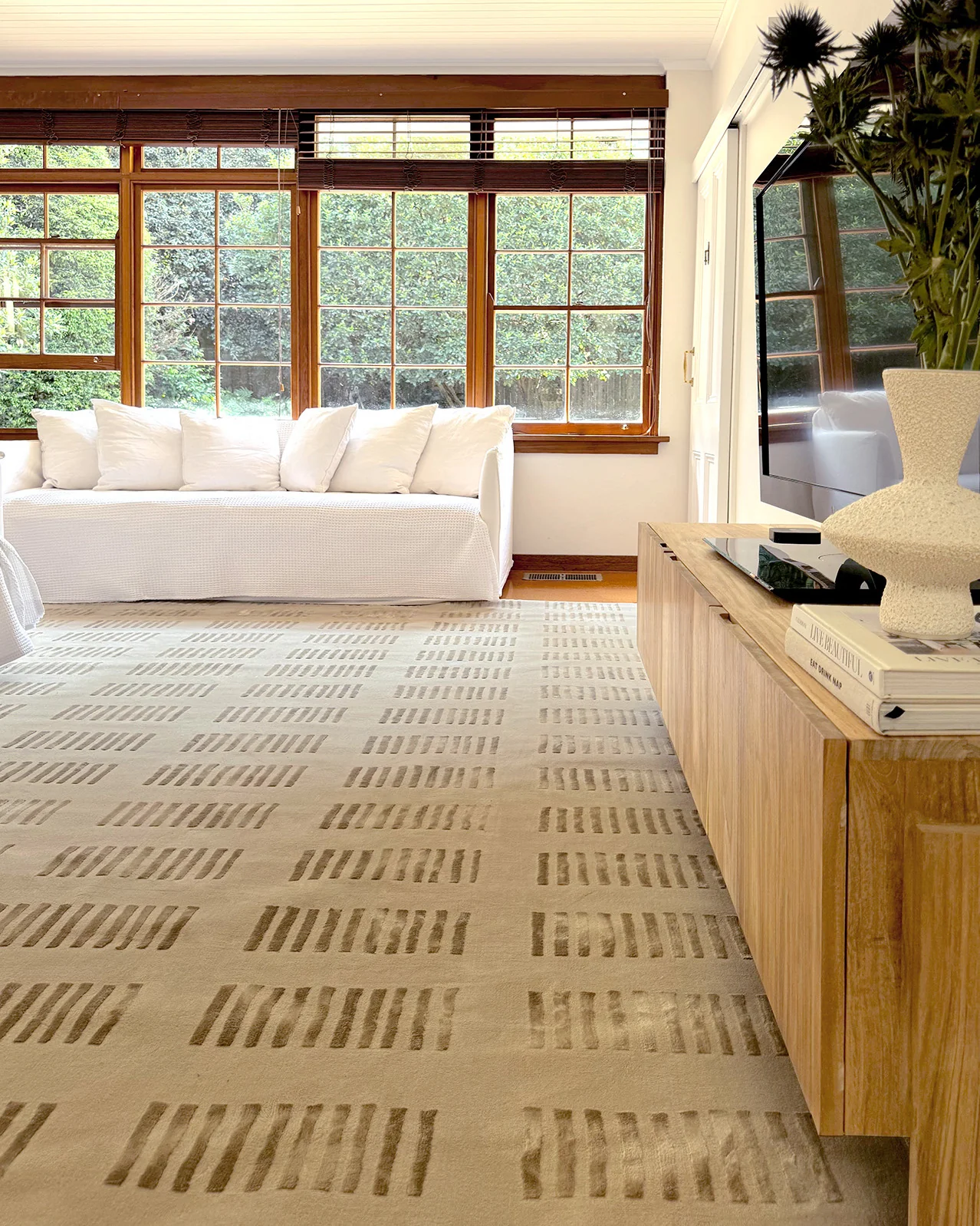 Ouargia Textured Geometric Neutral Rug - Image 5