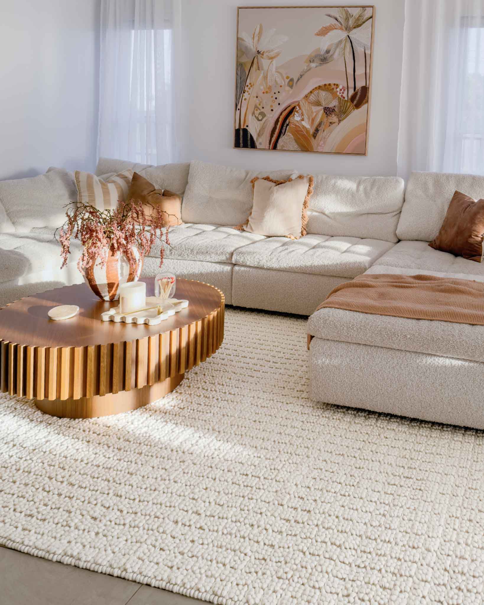 Paige Ivory Looped Wool Blend Rug - Image 2