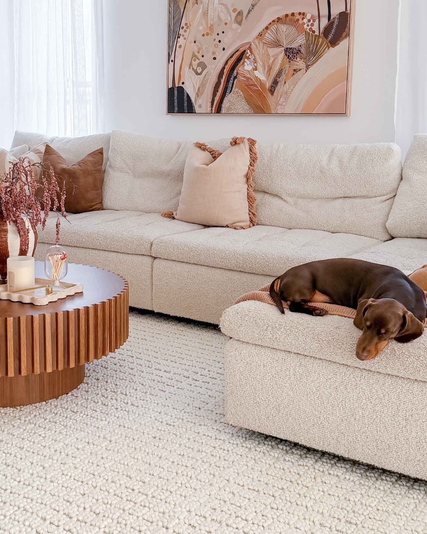 Paige Ivory Looped Wool Blend Rug - Image 3