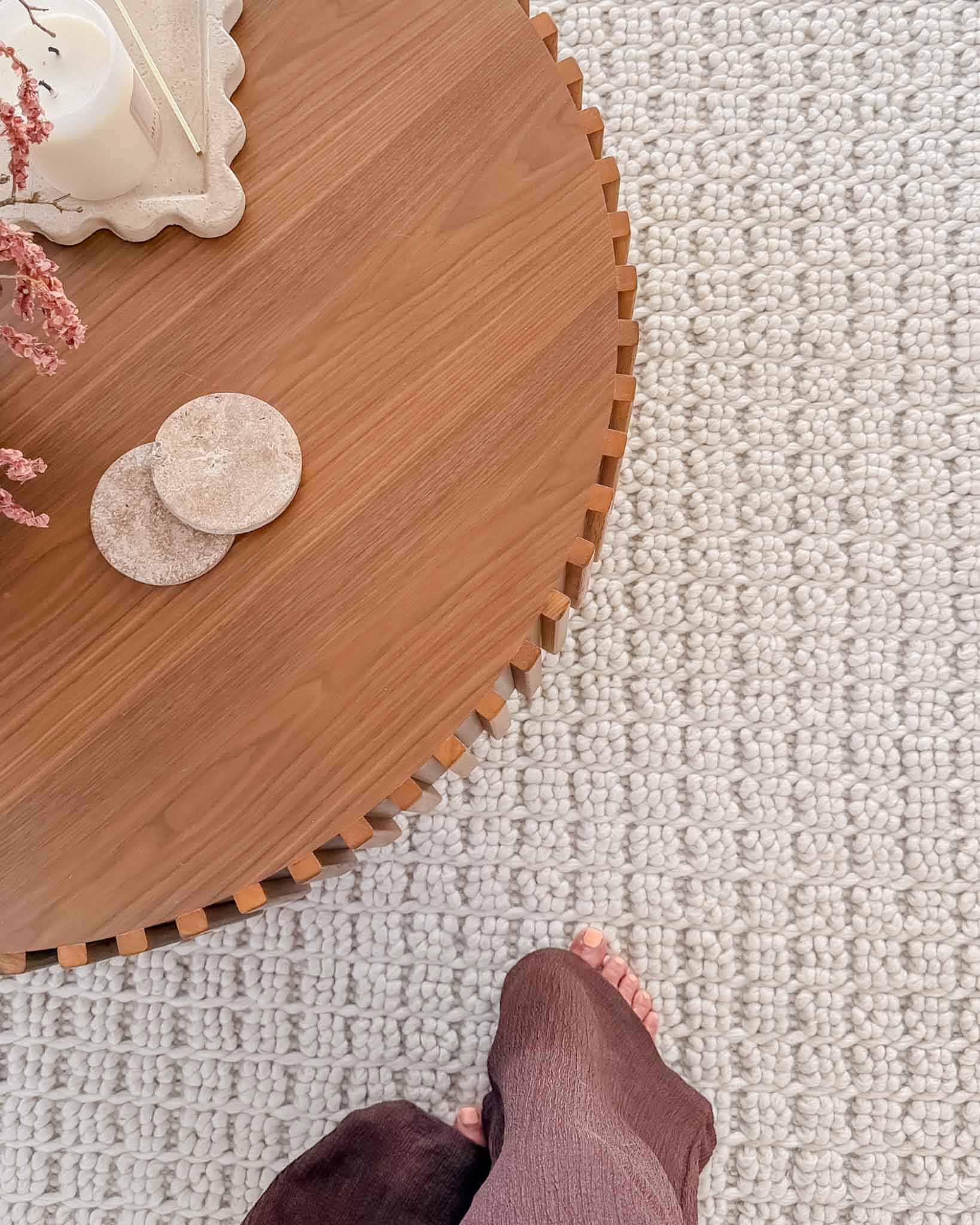 Paige Ivory Looped Wool Blend Rug - Image 4
