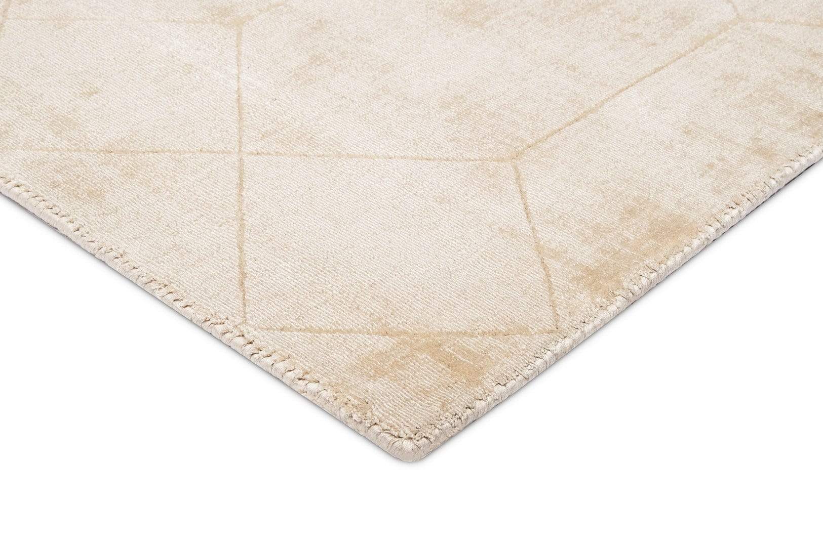 Parker Beige and Ivory Geometric Viscose Rug - Image 13