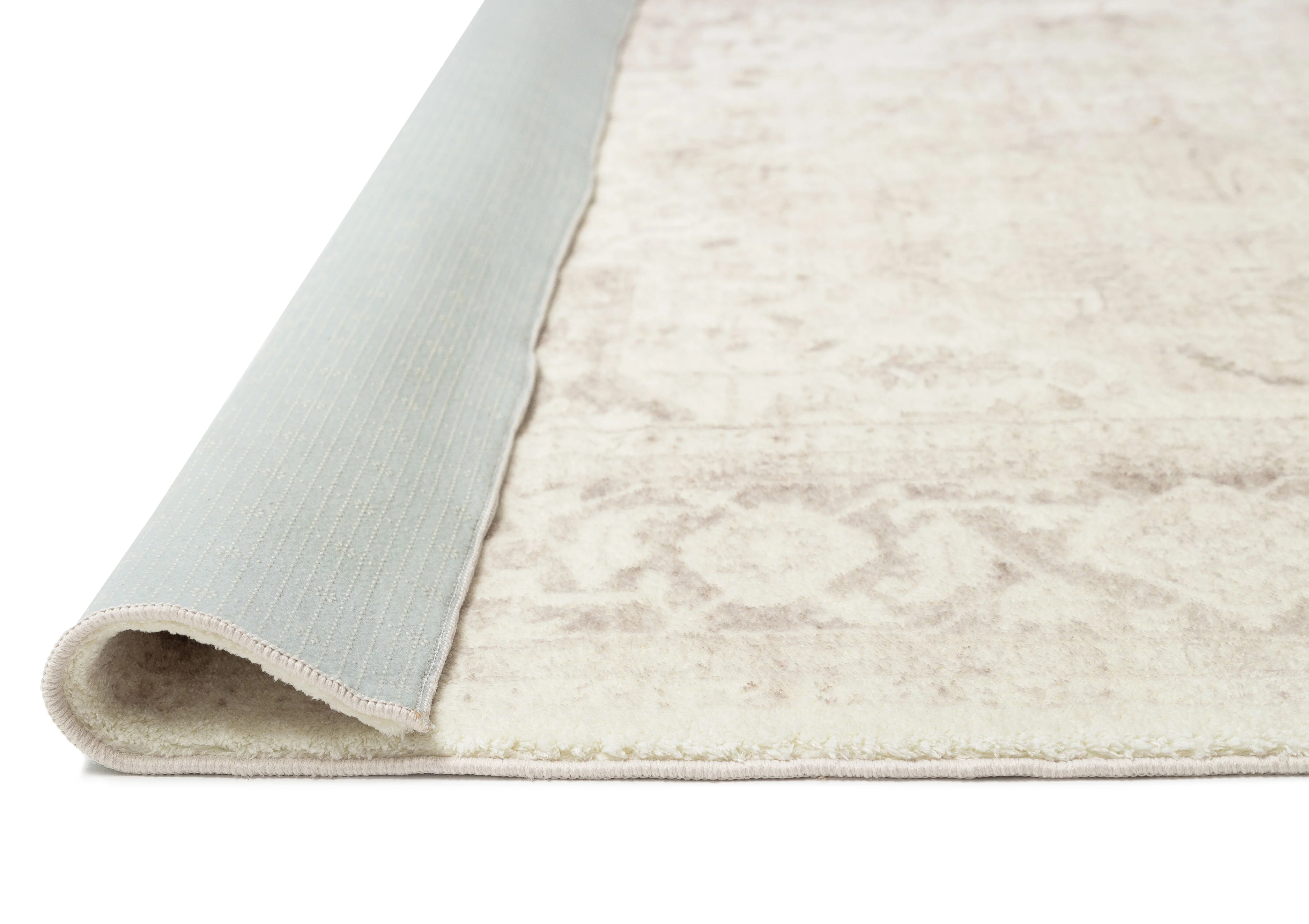 Patina Cream and Beige Distressed Washable Rug - Image 19