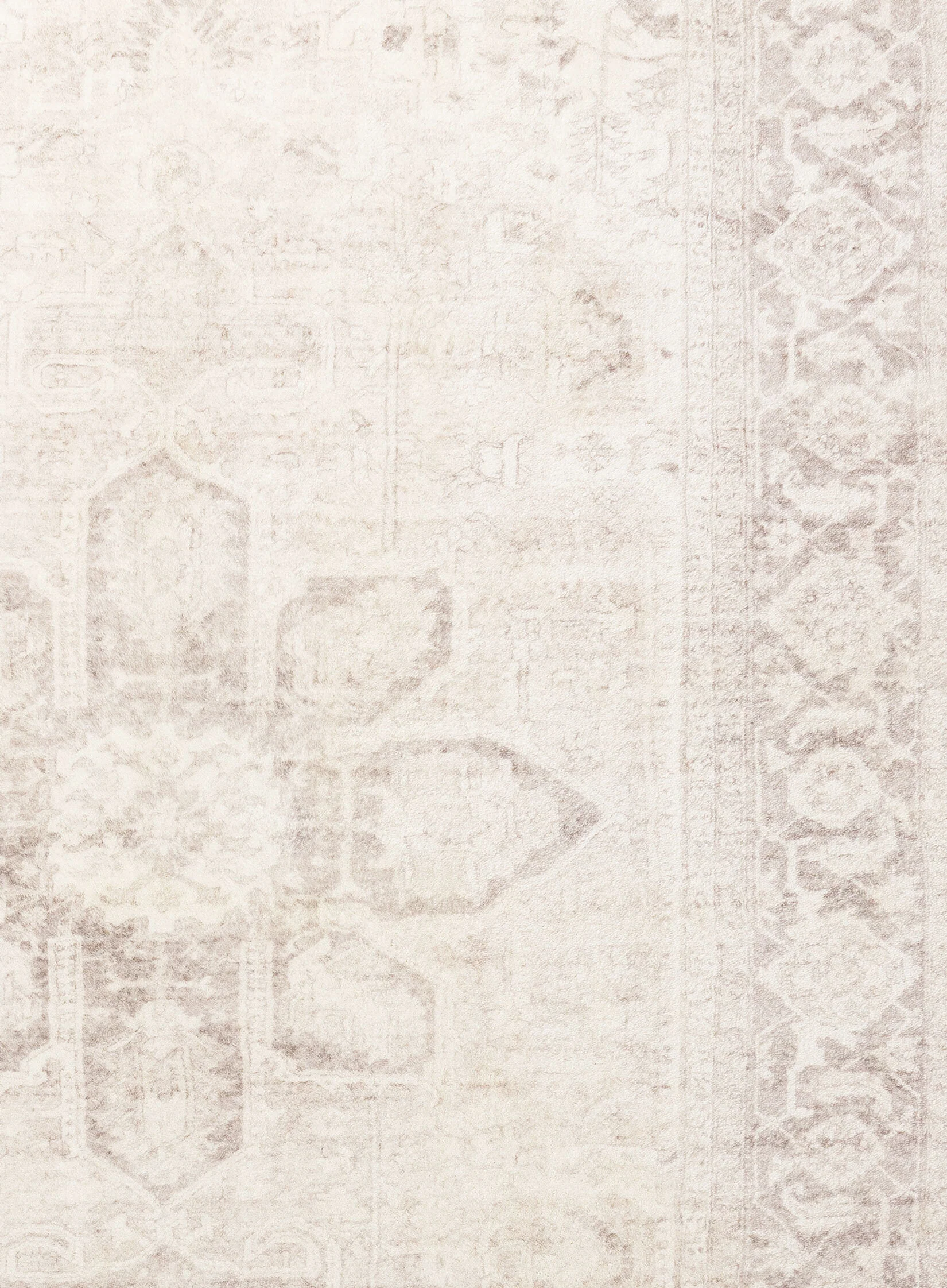 Patina Cream and Beige Distressed Washable Rug - Image 20