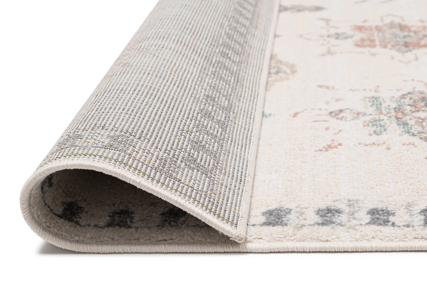Pebblebrook Cream and Pink Traditional Rug - Image 8