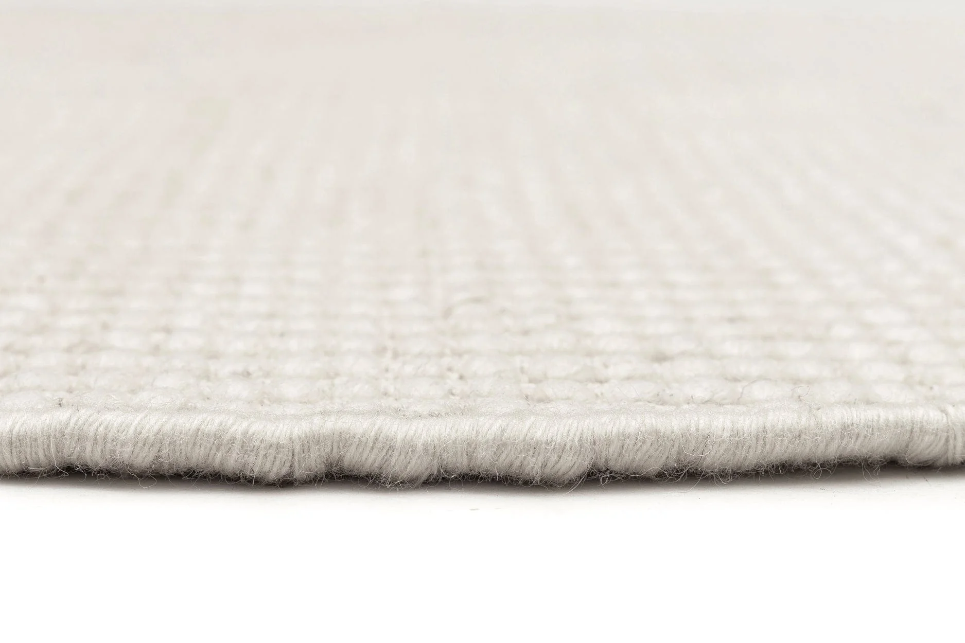 Pella Cream and Grey Textured Flatweave Round Rug - Image 10