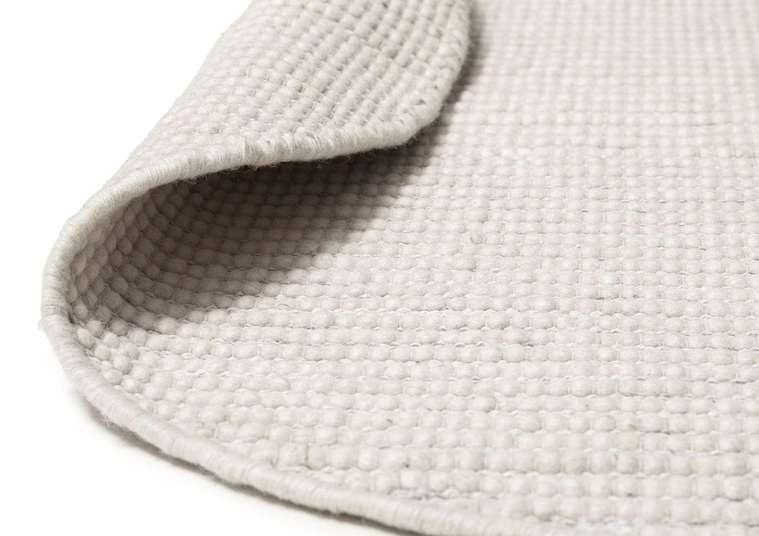 Pella Cream and Grey Textured Flatweave Round Rug - Image 8