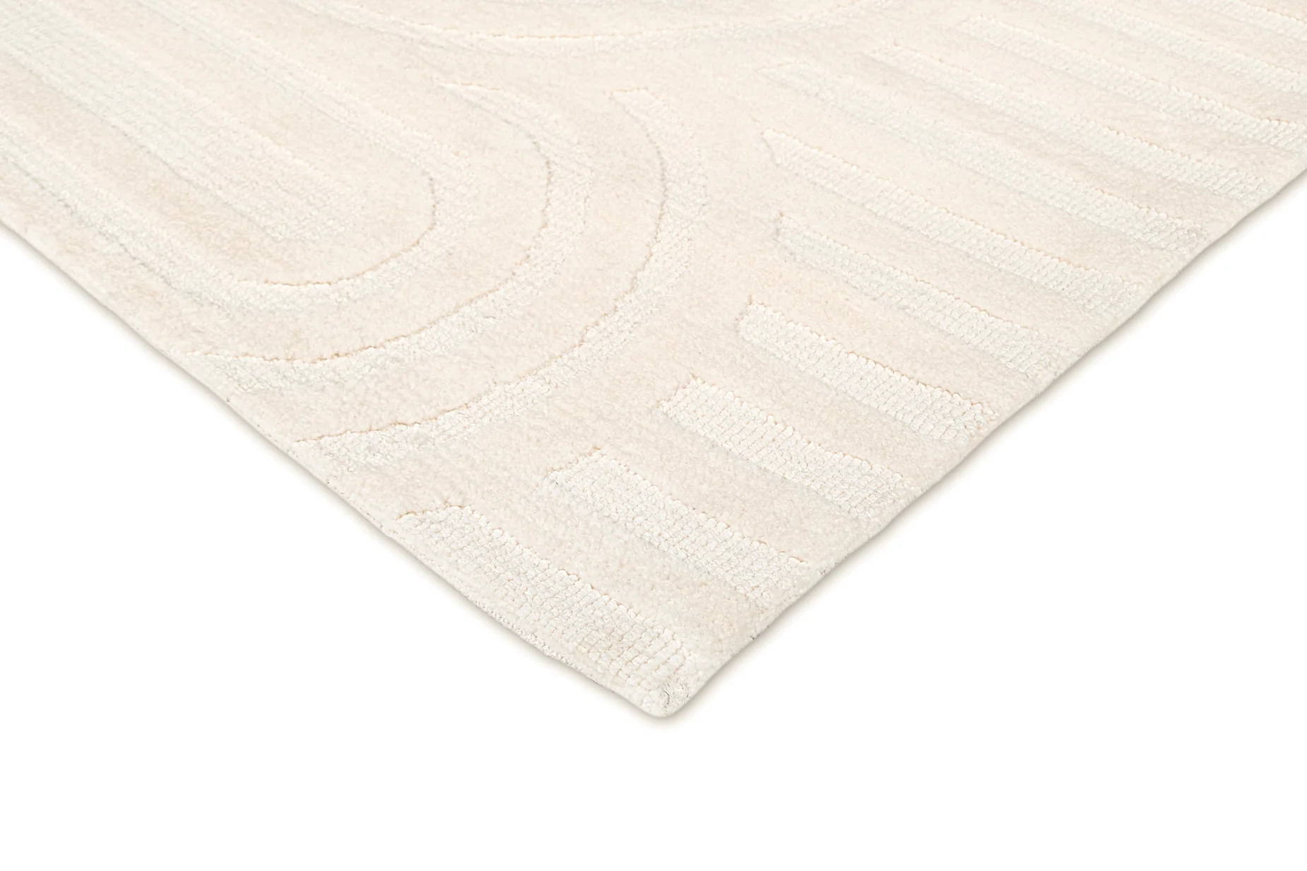 Penelope Ivory Cream Textured Rainbow Rug - Image 11