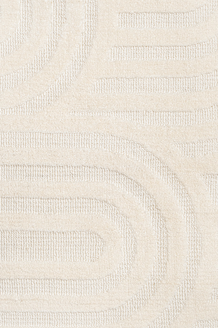 Penelope Ivory Cream Textured Rainbow Rug - Image 14