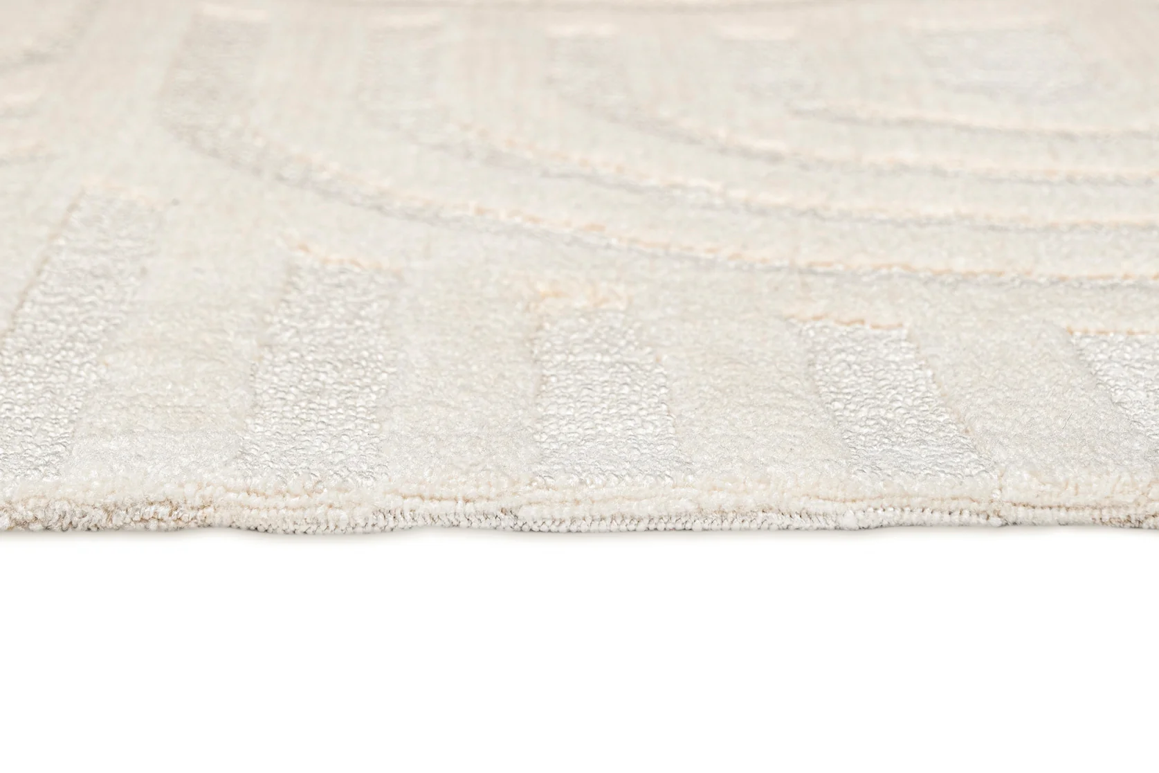 Penelope Ivory Cream Textured Rainbow Rug - Image 15