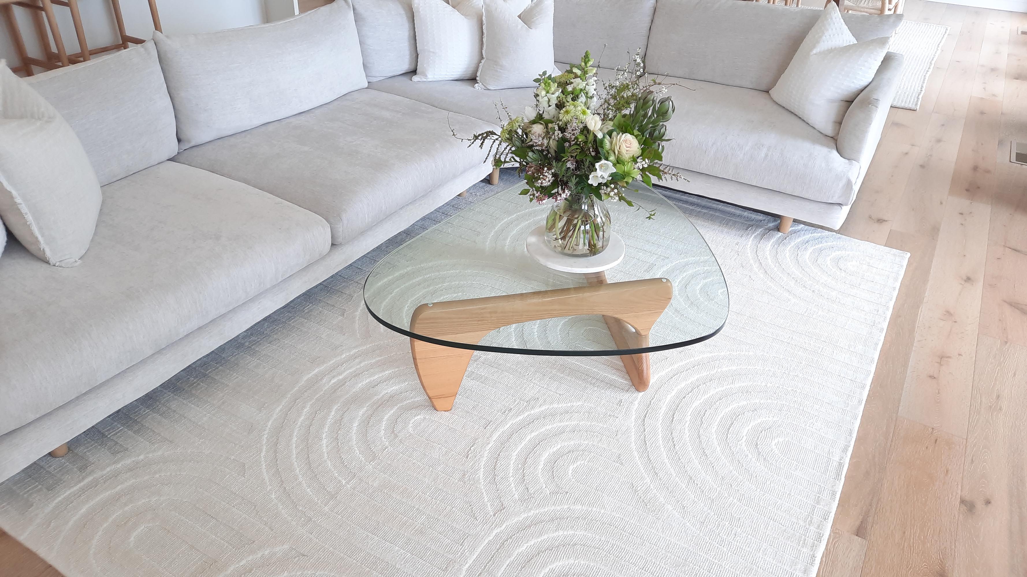 Penelope Ivory Cream Textured Rainbow Rug - Image 8